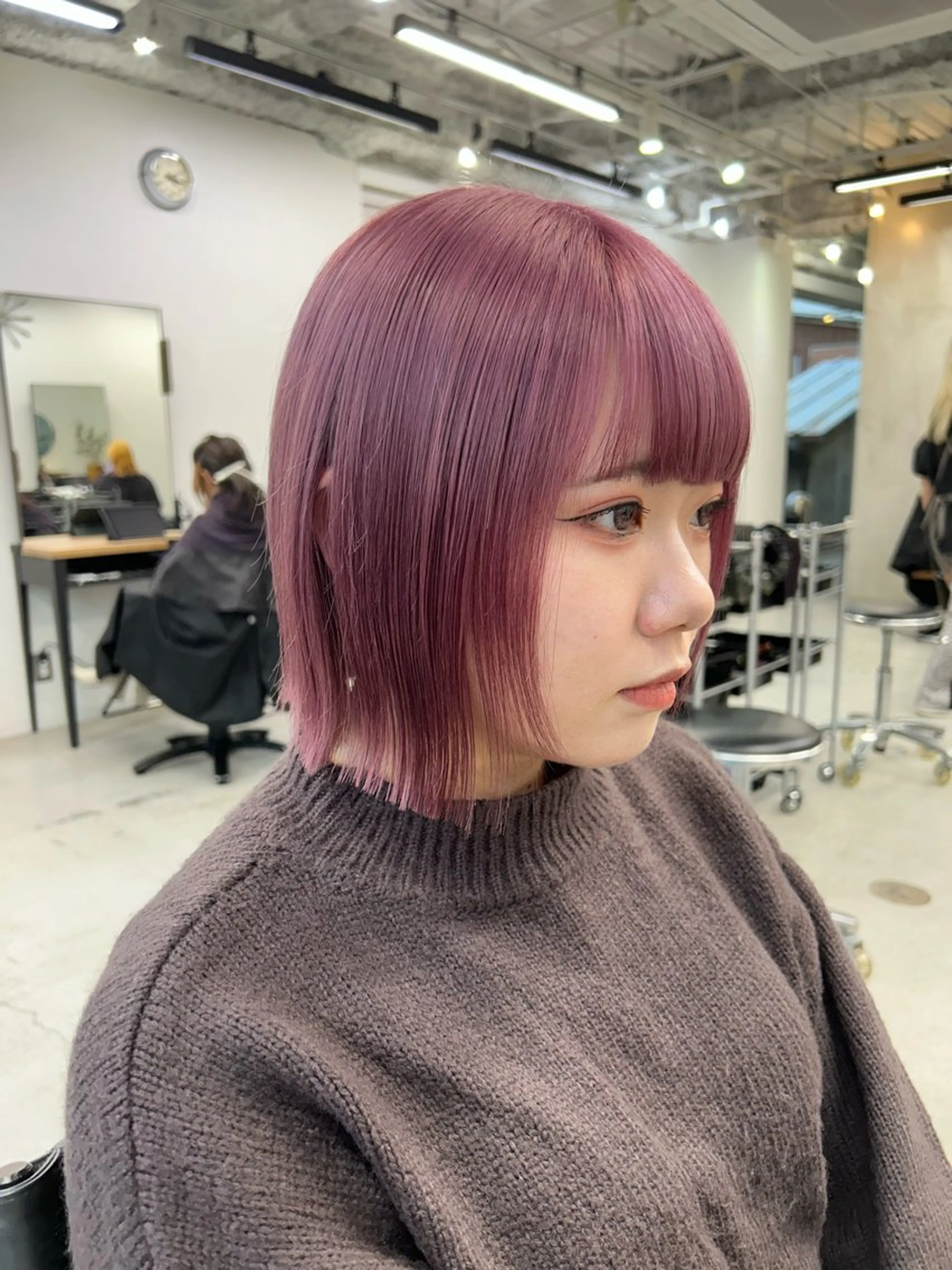 ショート ヘアカラー トリートメント 韓国/ハイトーン/ ボブ🎀MIKU🎀のヘアスタイル