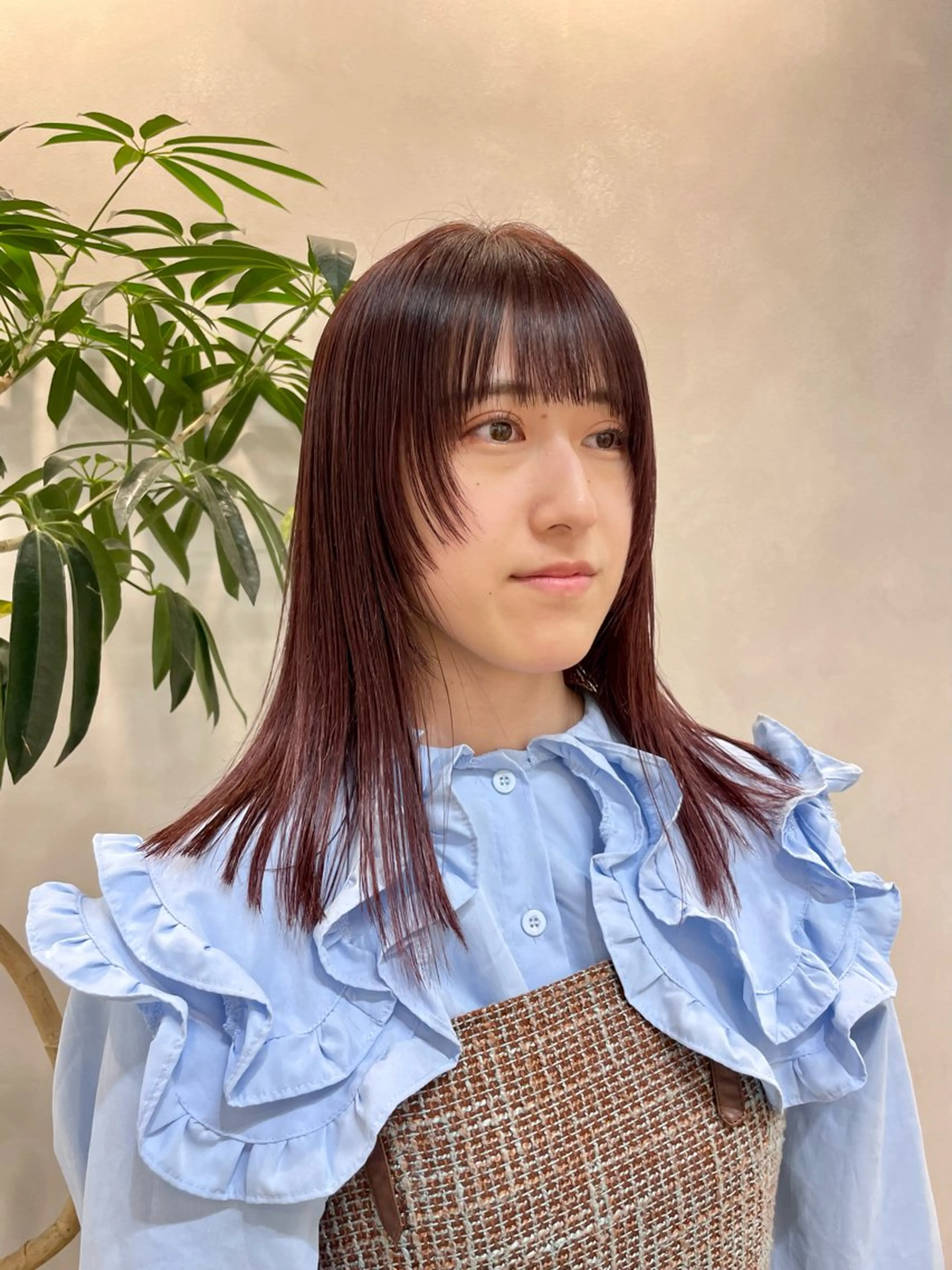 ミディアム 顔周りカット レイヤーカット 似合わせカット レイヤーカット Kinoのヘアスタイル