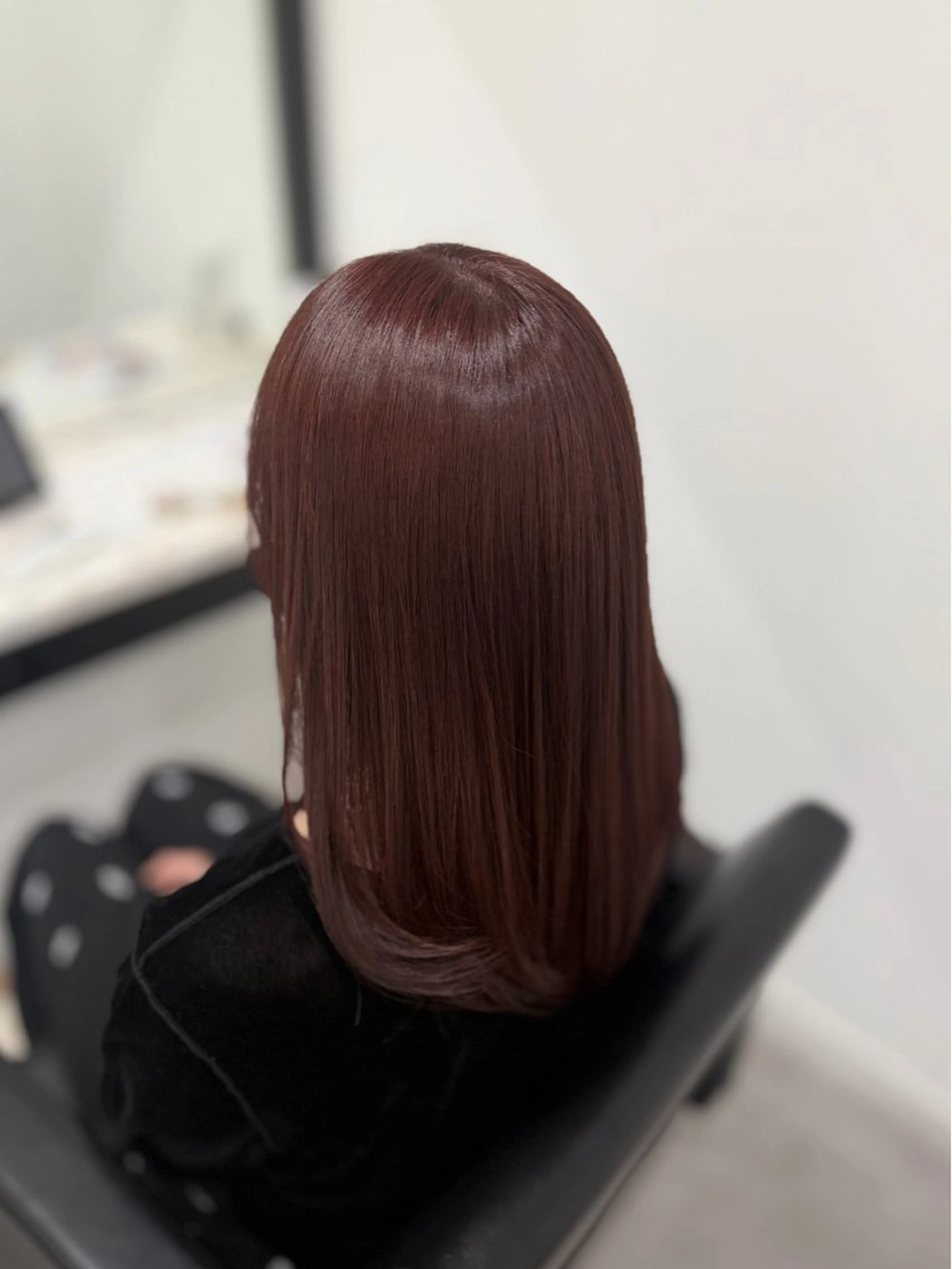 ミディアム カラー ミディアムレイヤー ブラウンカラー レイヤーカット カット ヘアカラー トリートメント Dia ‎ アキヨシ ミユのヘアスタイル