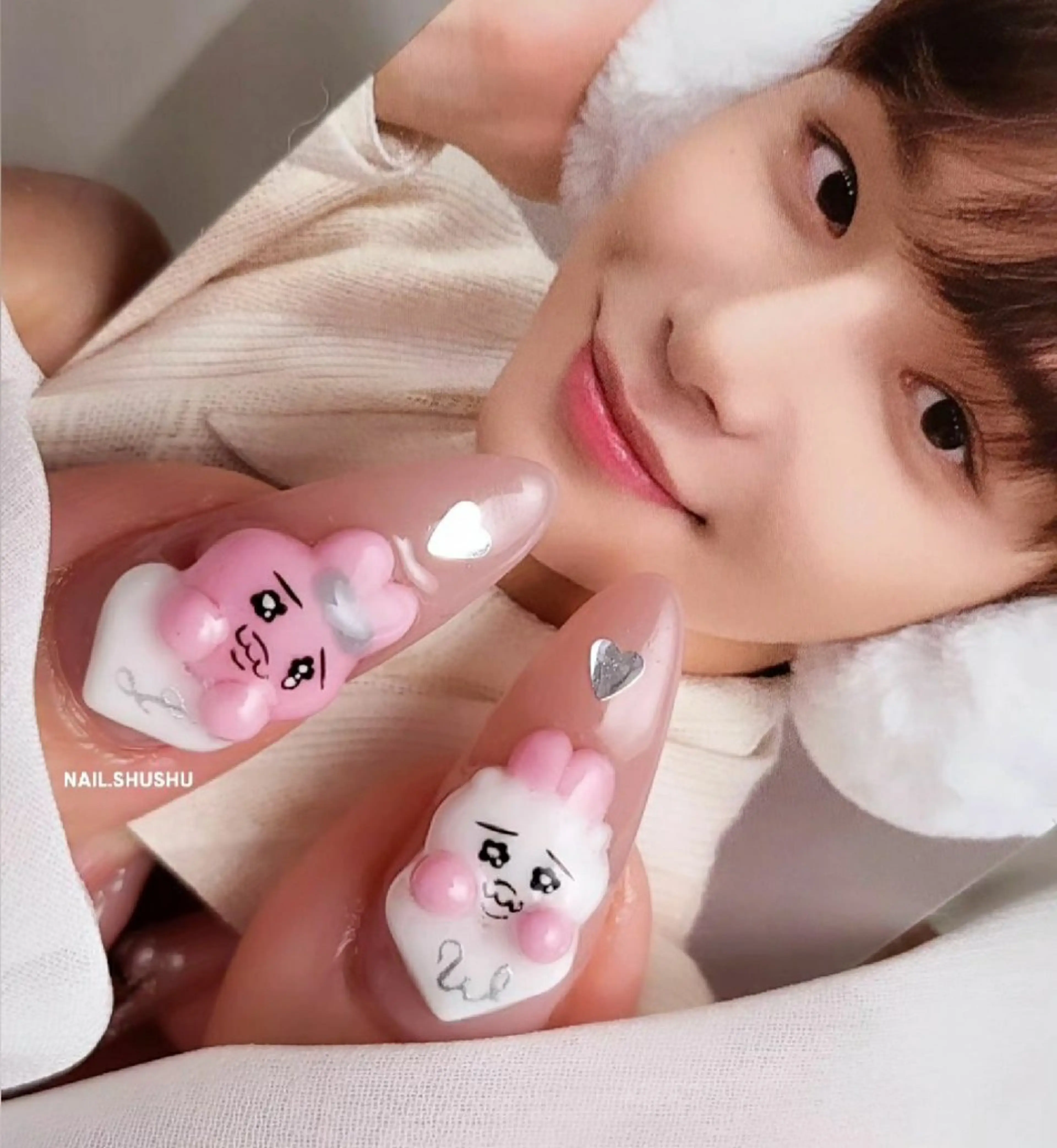 ネイル 持ち込み ニュアンスネイル ワンカラーネイル シンプルネイル 冬ネイル ハンドネイル 3dパーツ/流行り 👧shushu❤️のネイルデザイン