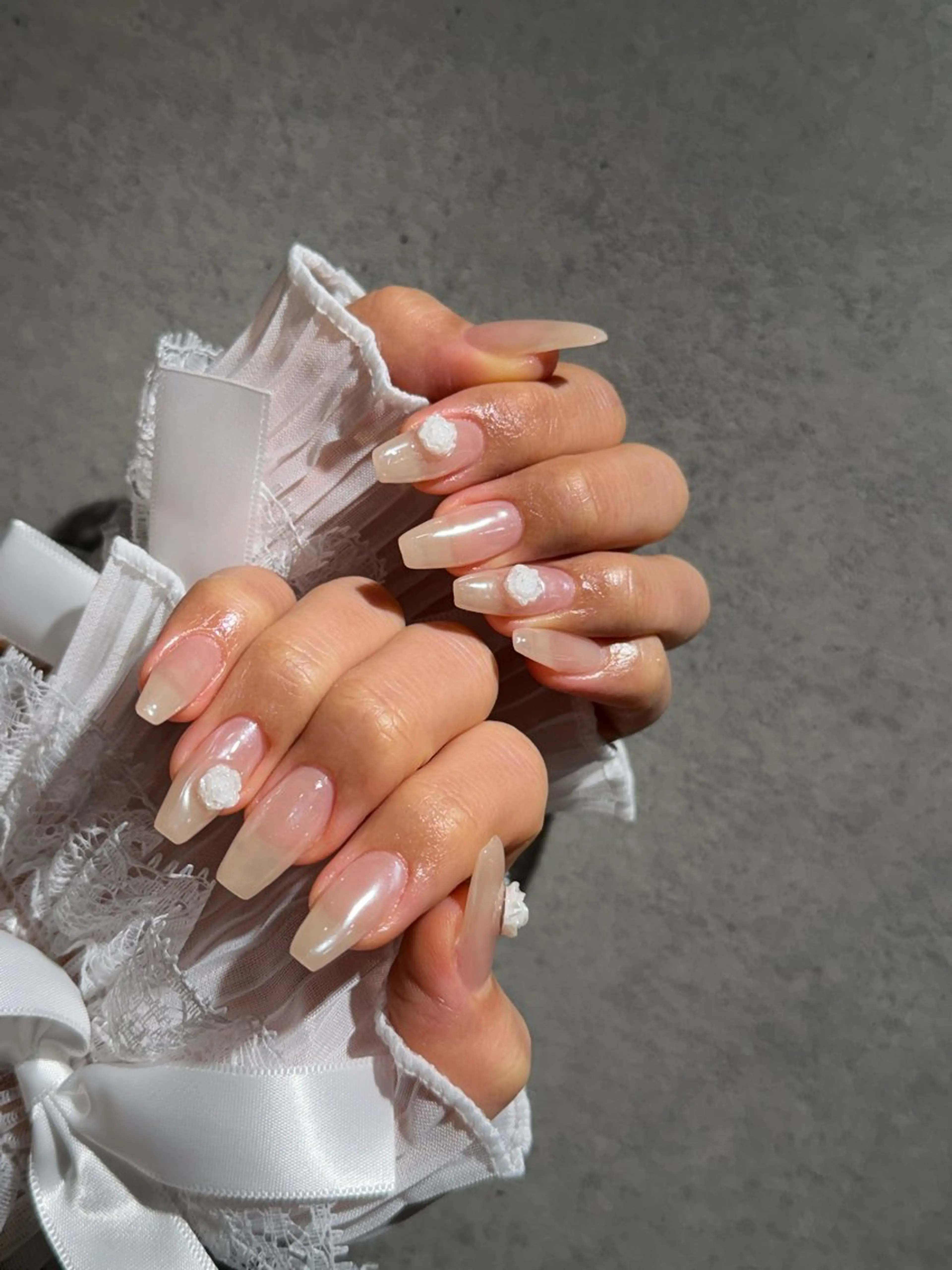 ネイル I-nailロング /ワンホン/キラキラのネイルデザイン