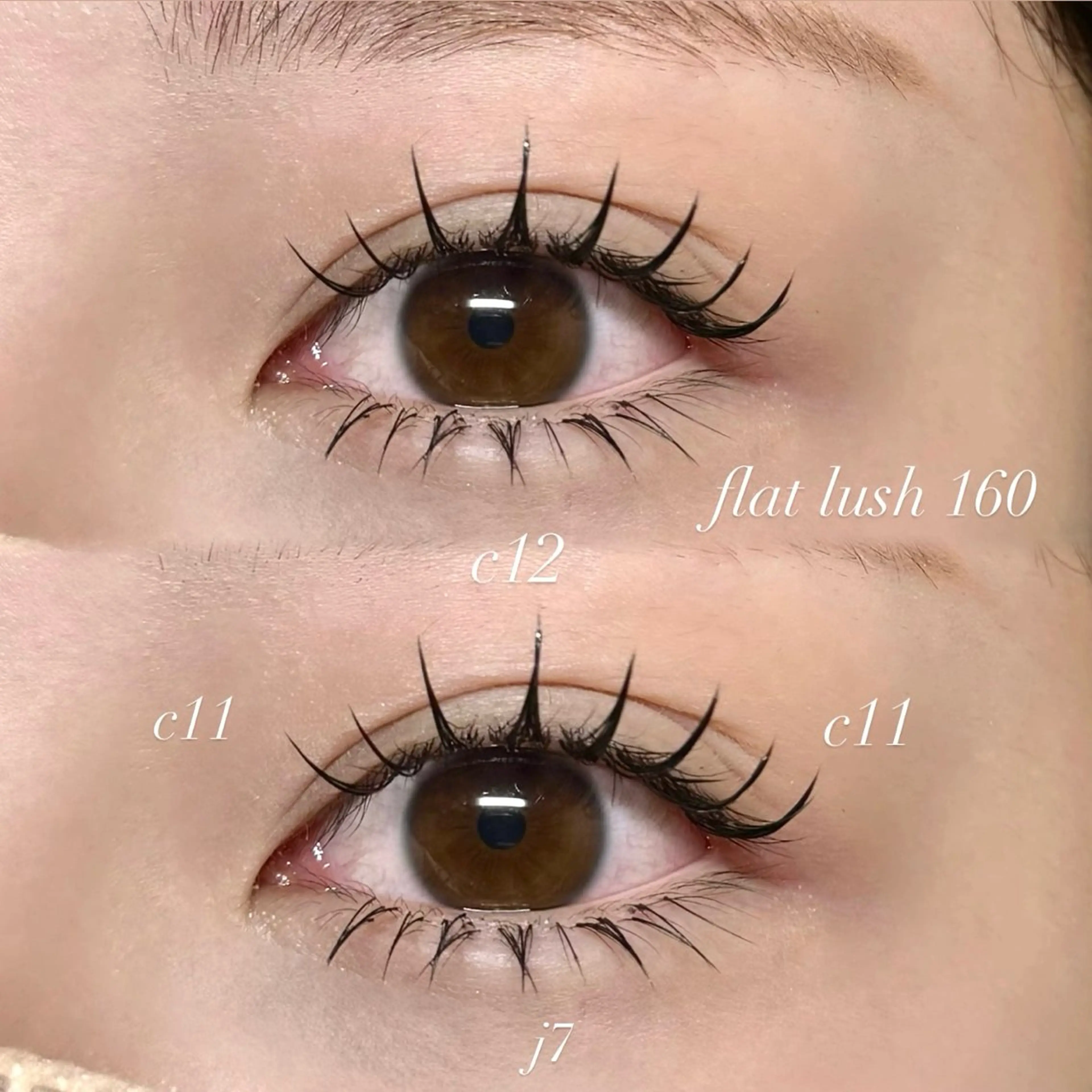 LEDフラットラッシュ120~160本🪿¦オフ.束感コーティングお仕上げ付き✨の写真