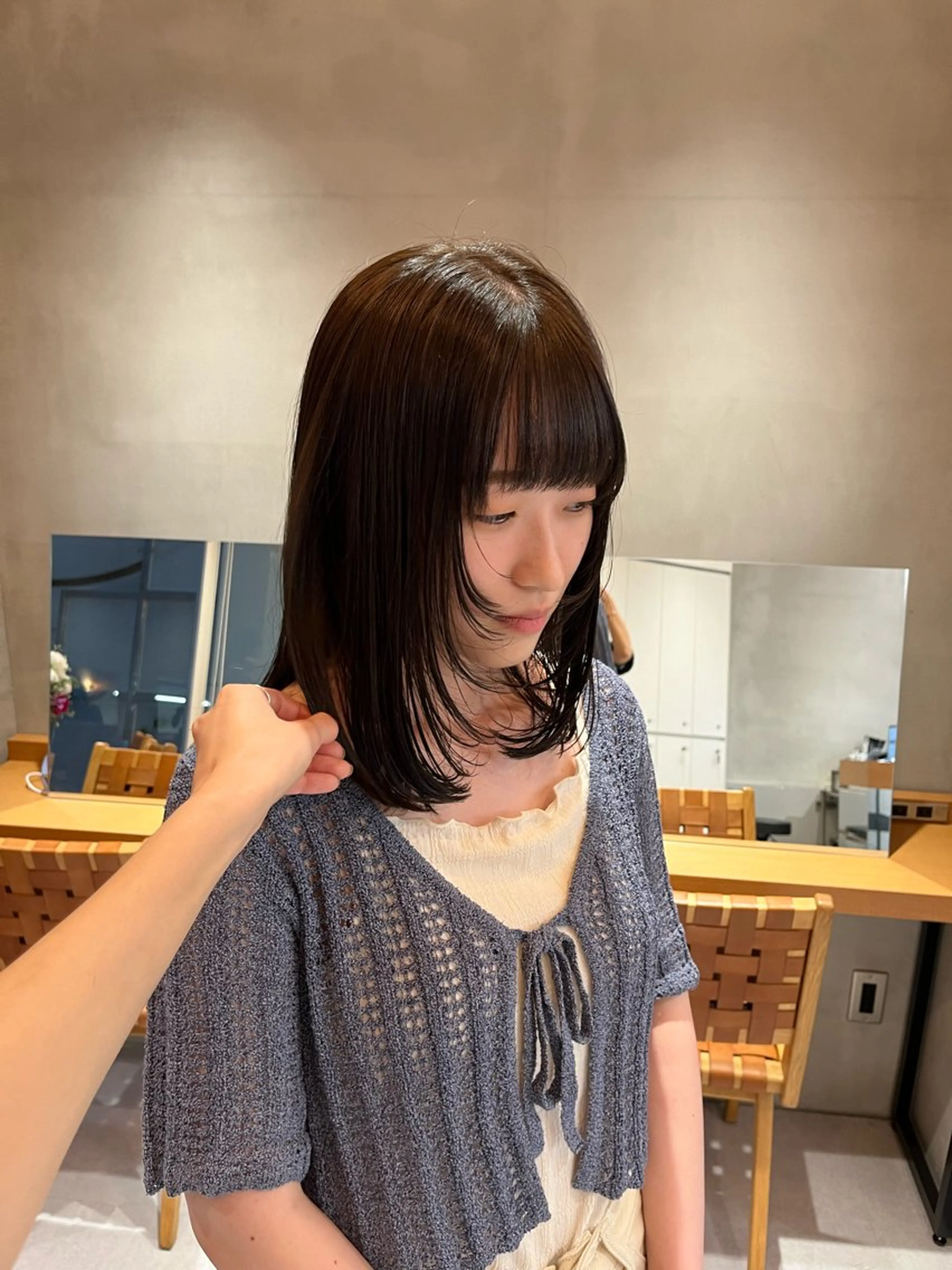 ミディアム カラー ボブ&艶髪透明感 カラー♡TOMOE♡のヘアスタイル