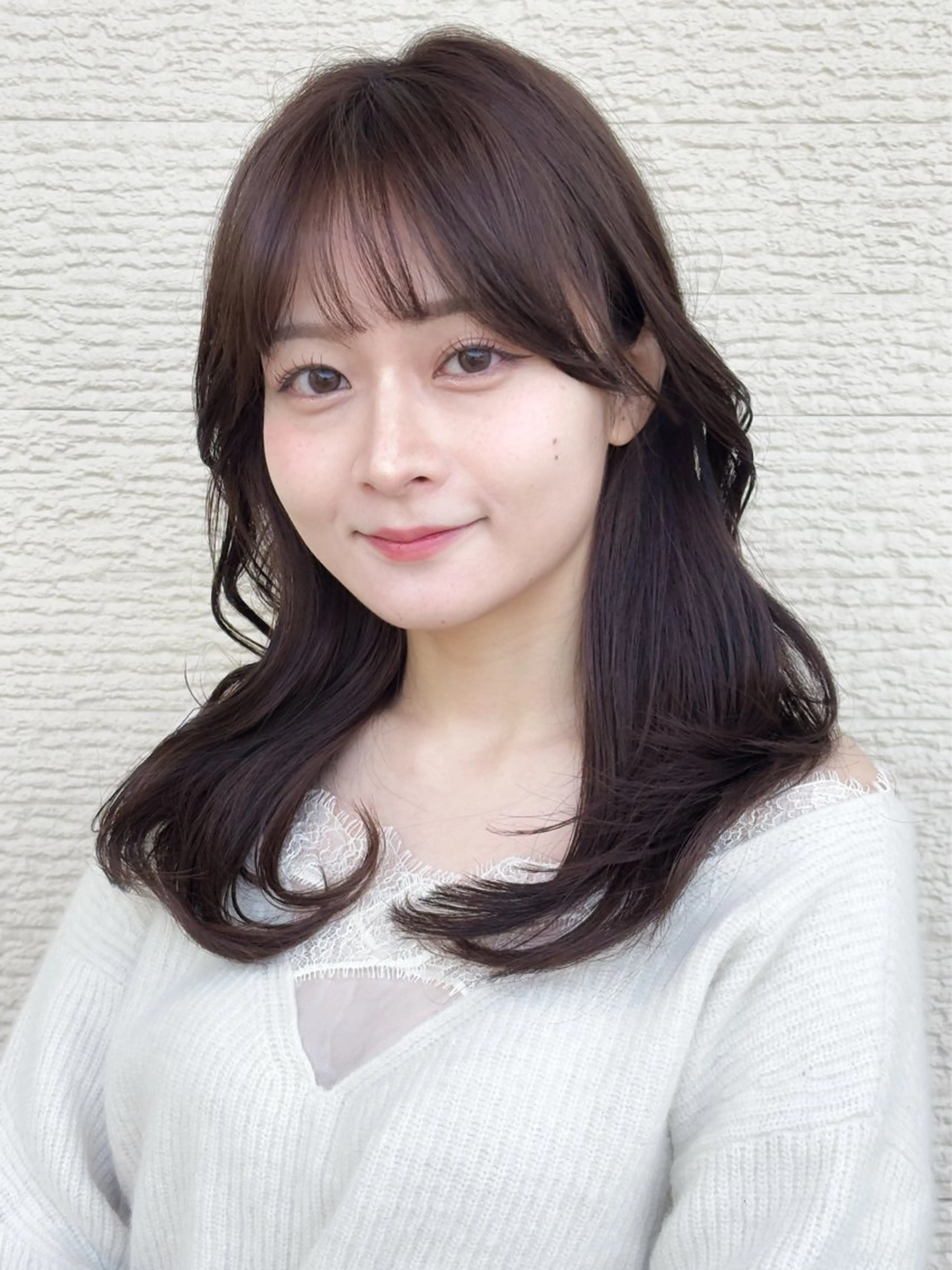 セミロング カラー カット ヘアカラー ブリーチ/ヘアケア/ 艶髪/イギチハルのヘアスタイル