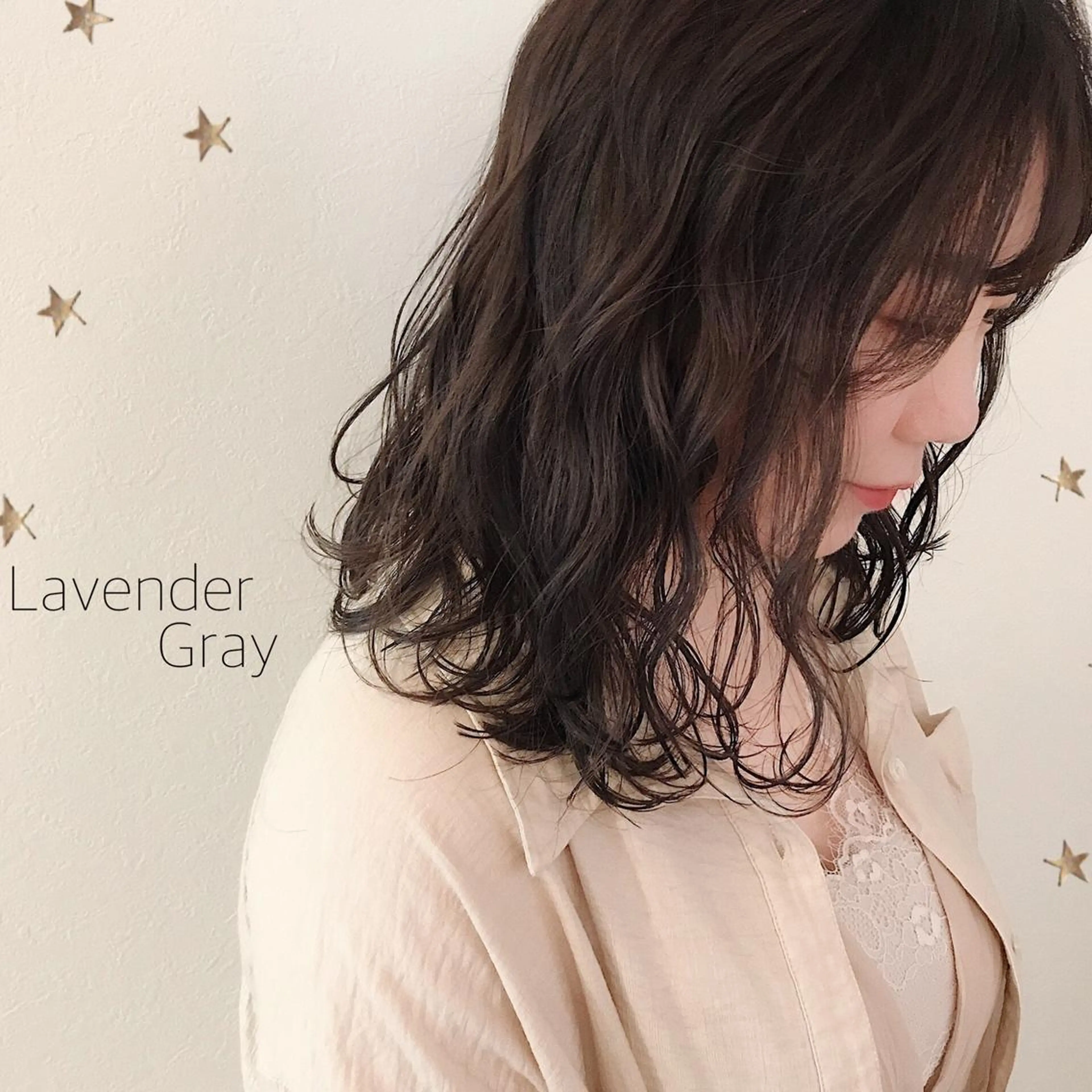 ミディアム カラー カット ヘアカラー 市川 千夏のヘアスタイル