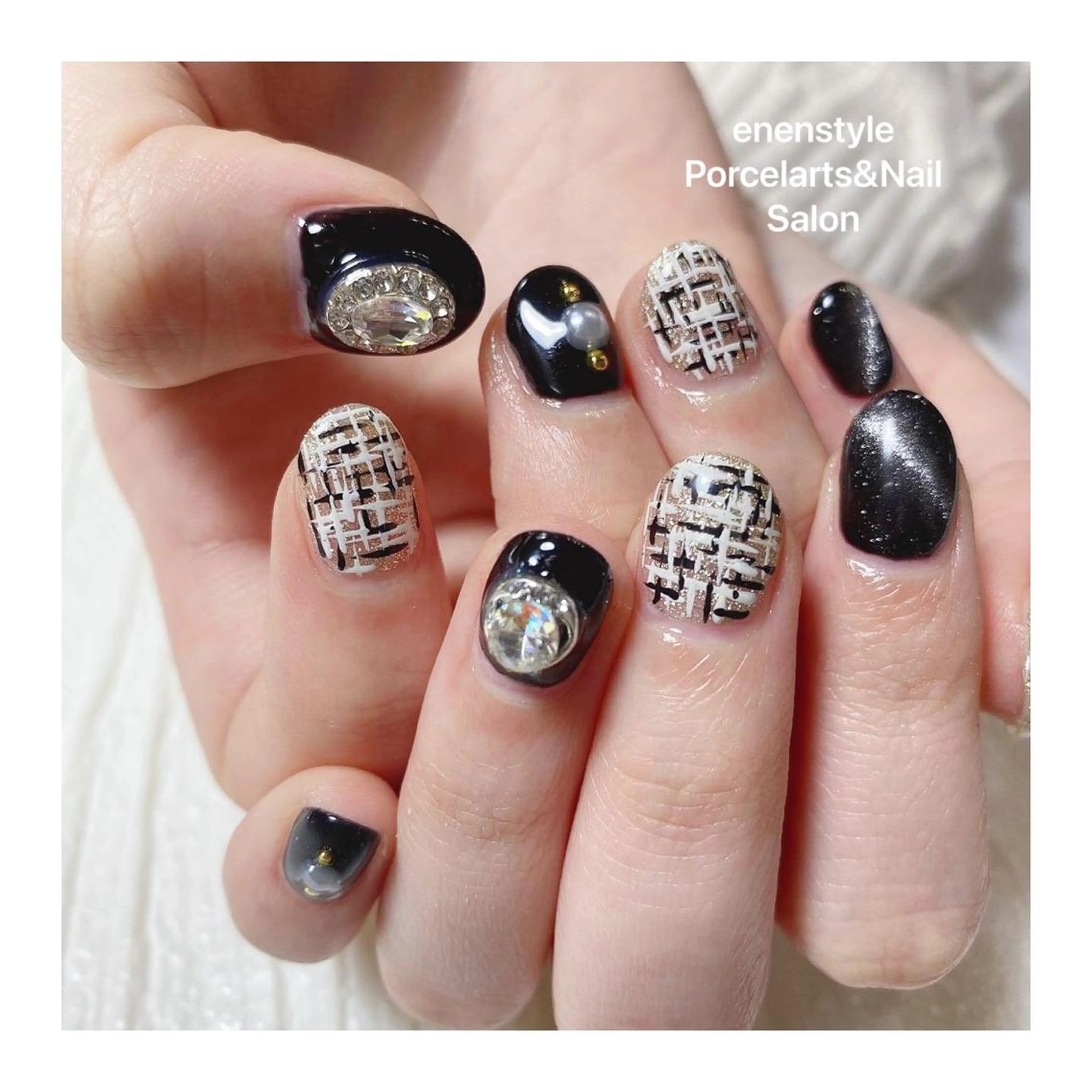 ショート ネイル ハンドネイル 👑enen style👑のネイルデザイン