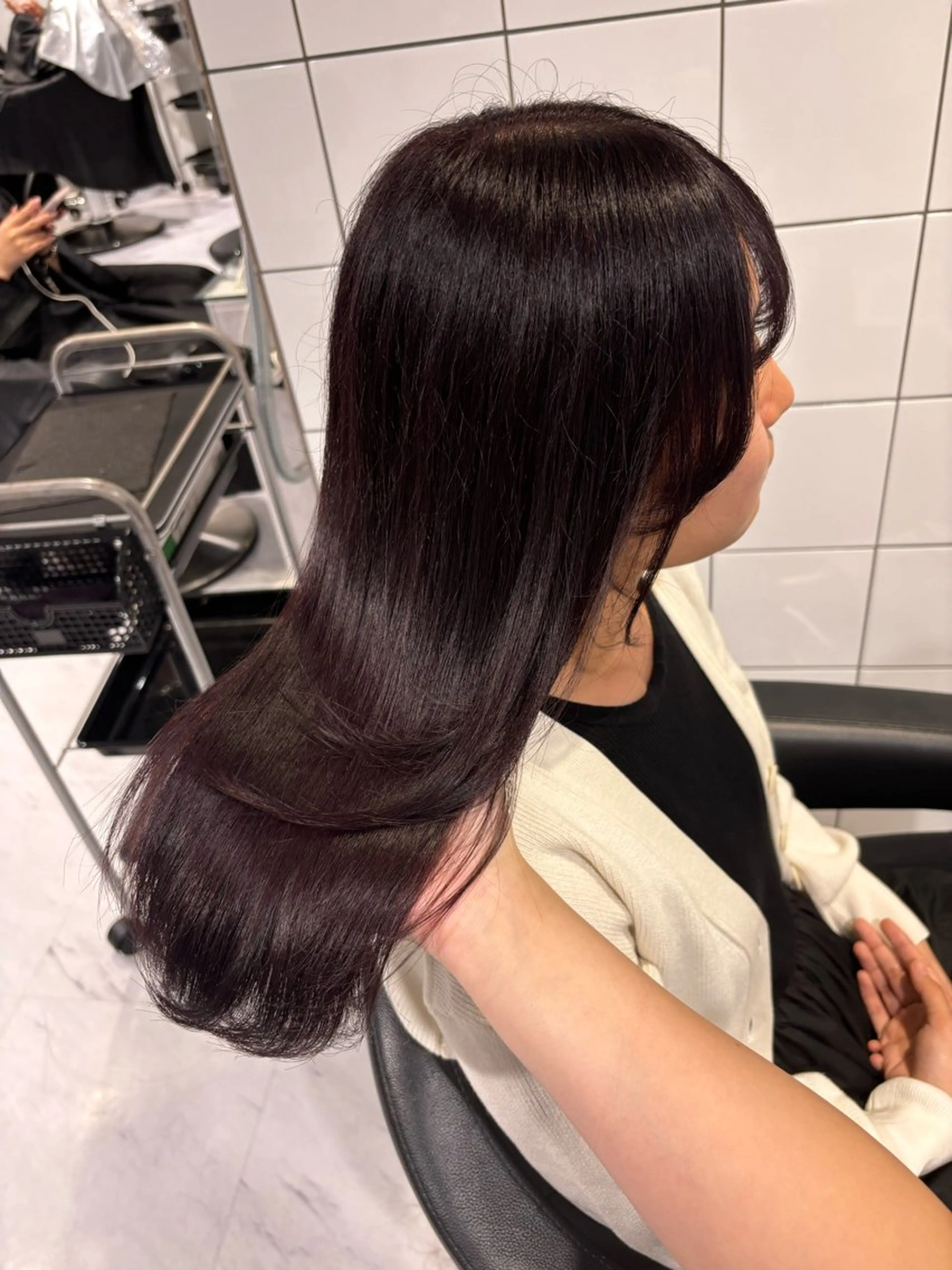 ロング カラー カット ヘアカラー トリートメント ヘッドスパ ヘアセット 表参道♡暗髪♡ 艶カラー♡アユミのヘアスタイル