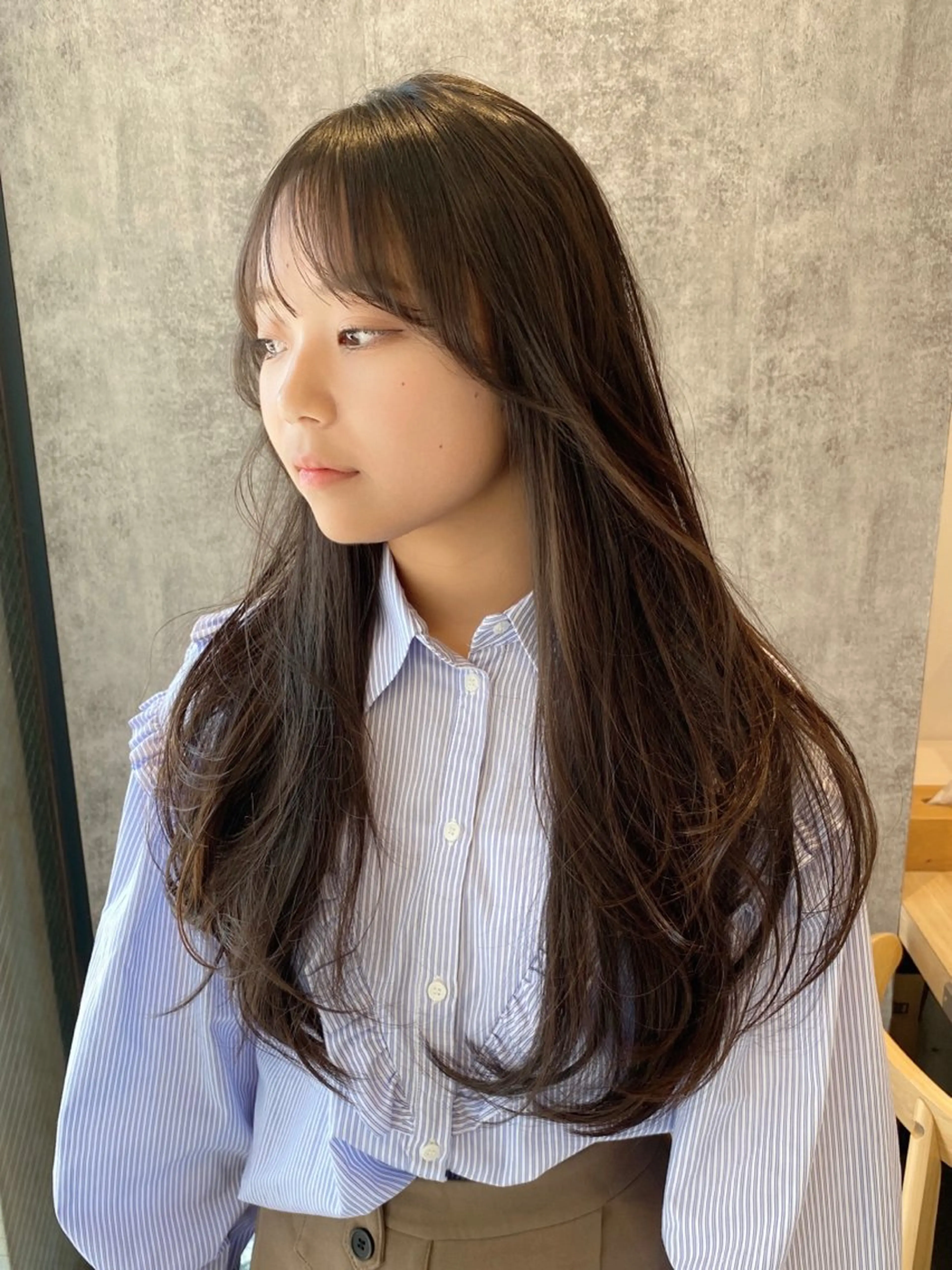 ロング ロングレイヤー 韓国風ヘア レイヤーカット ロング カット 韓国トレンドヘア しゅーやのヘアスタイル