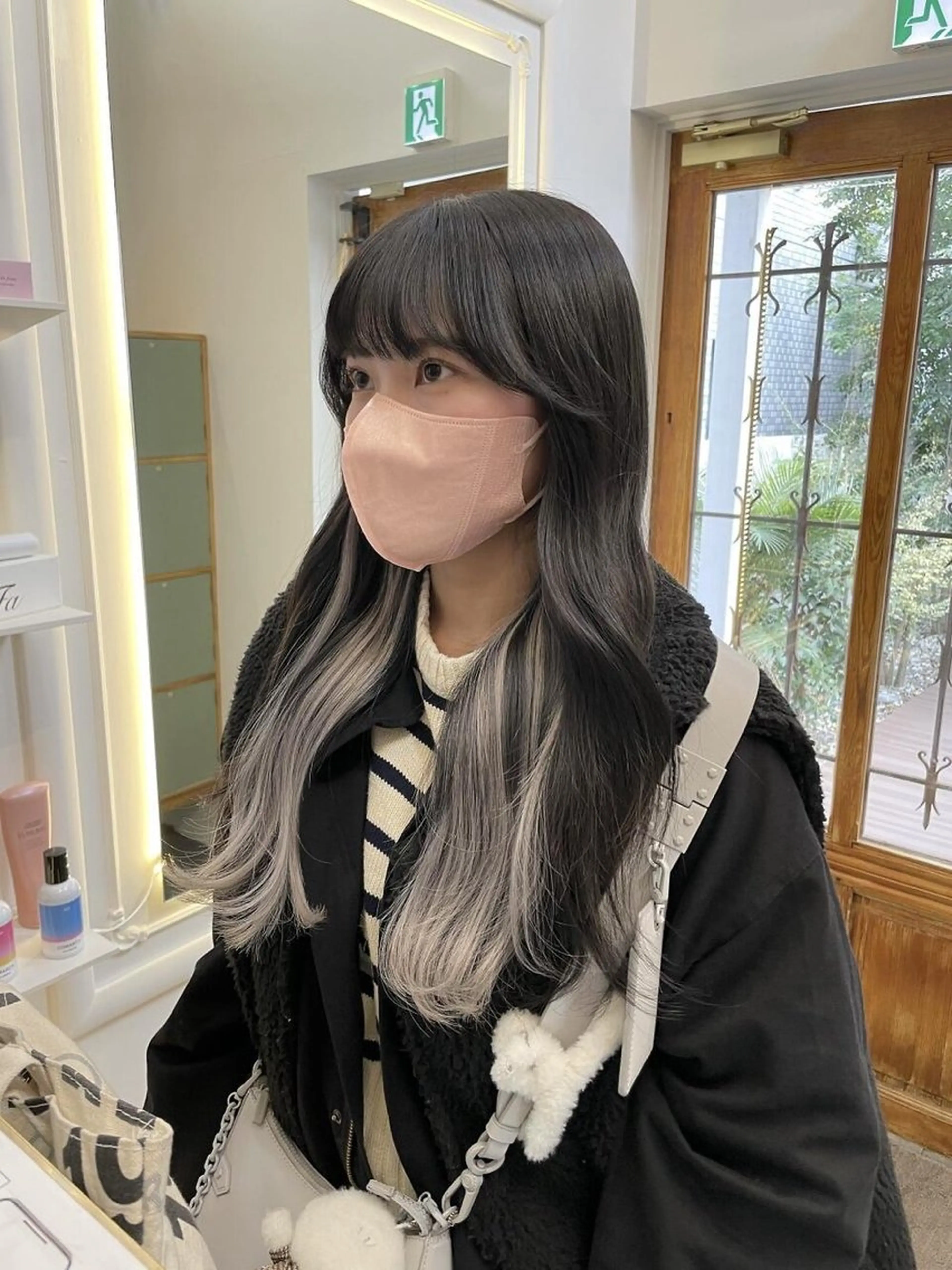 ロング シールエクステ ボブ エクステ ロング 吉村 憂々のヘアスタイル