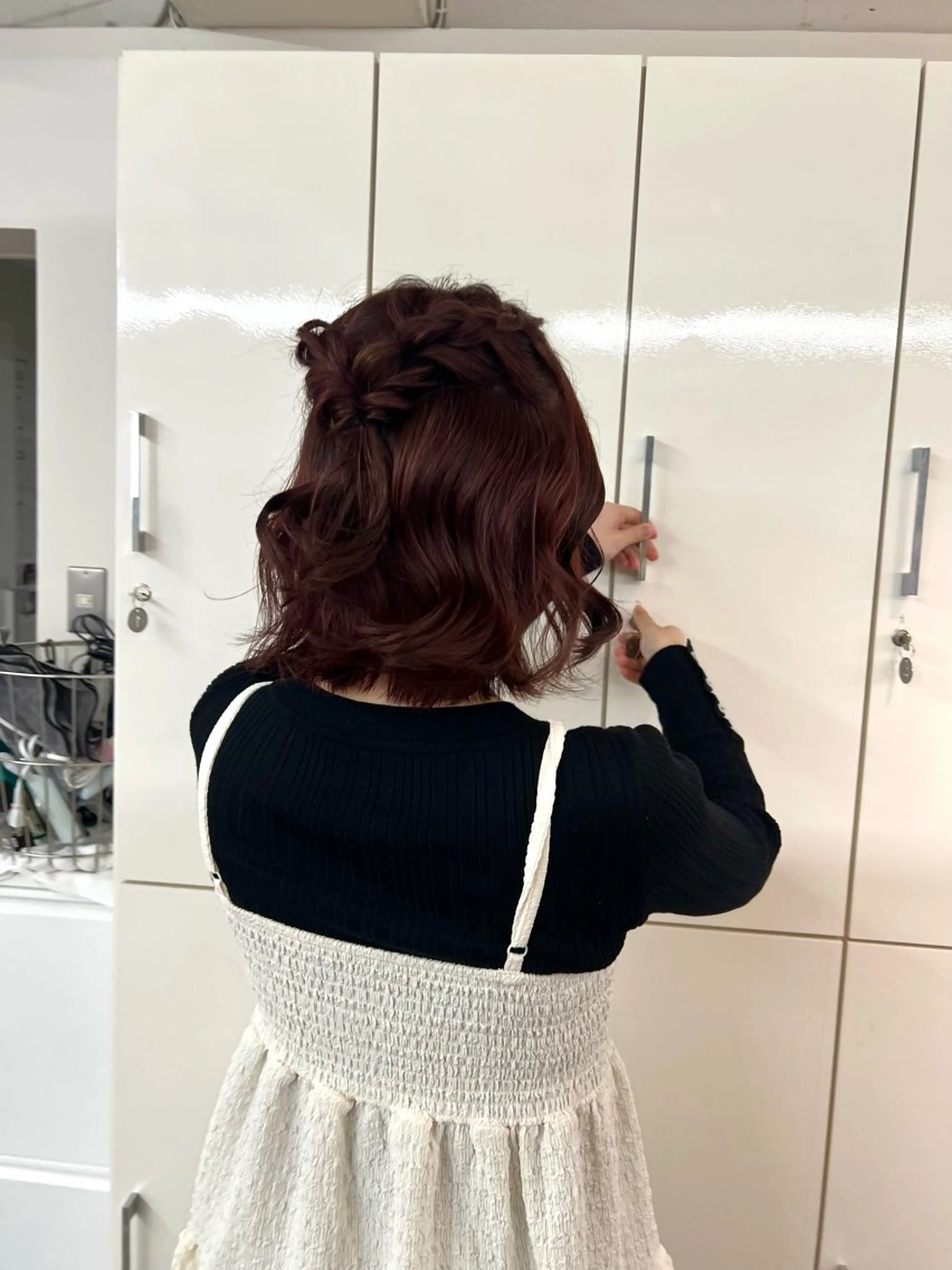 カラー ブラウンカラー ピンクカラー ハシモト ミオのヘアスタイル