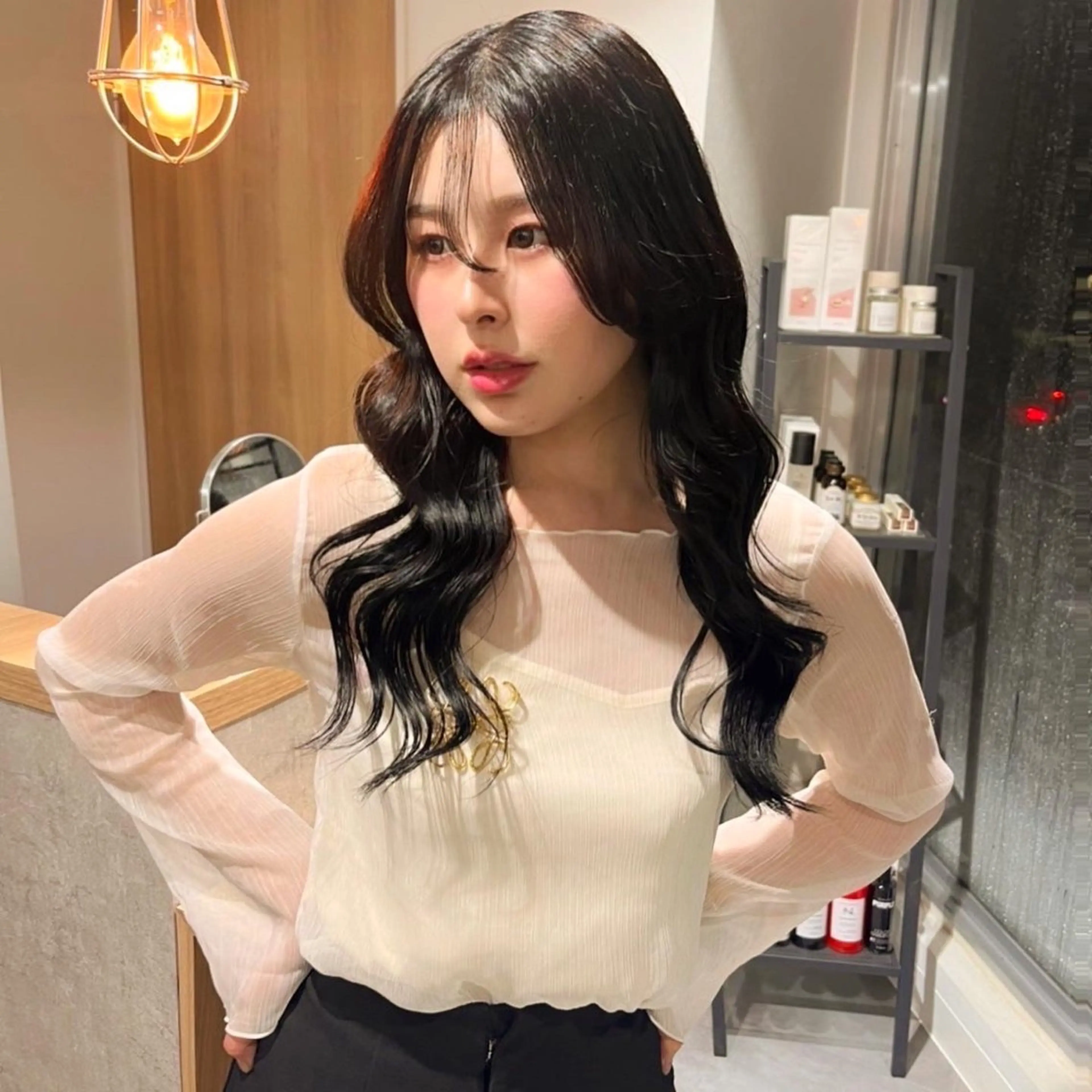 ロング 韓国トレンド💓‪ 阿部あんじゅのヘアスタイル