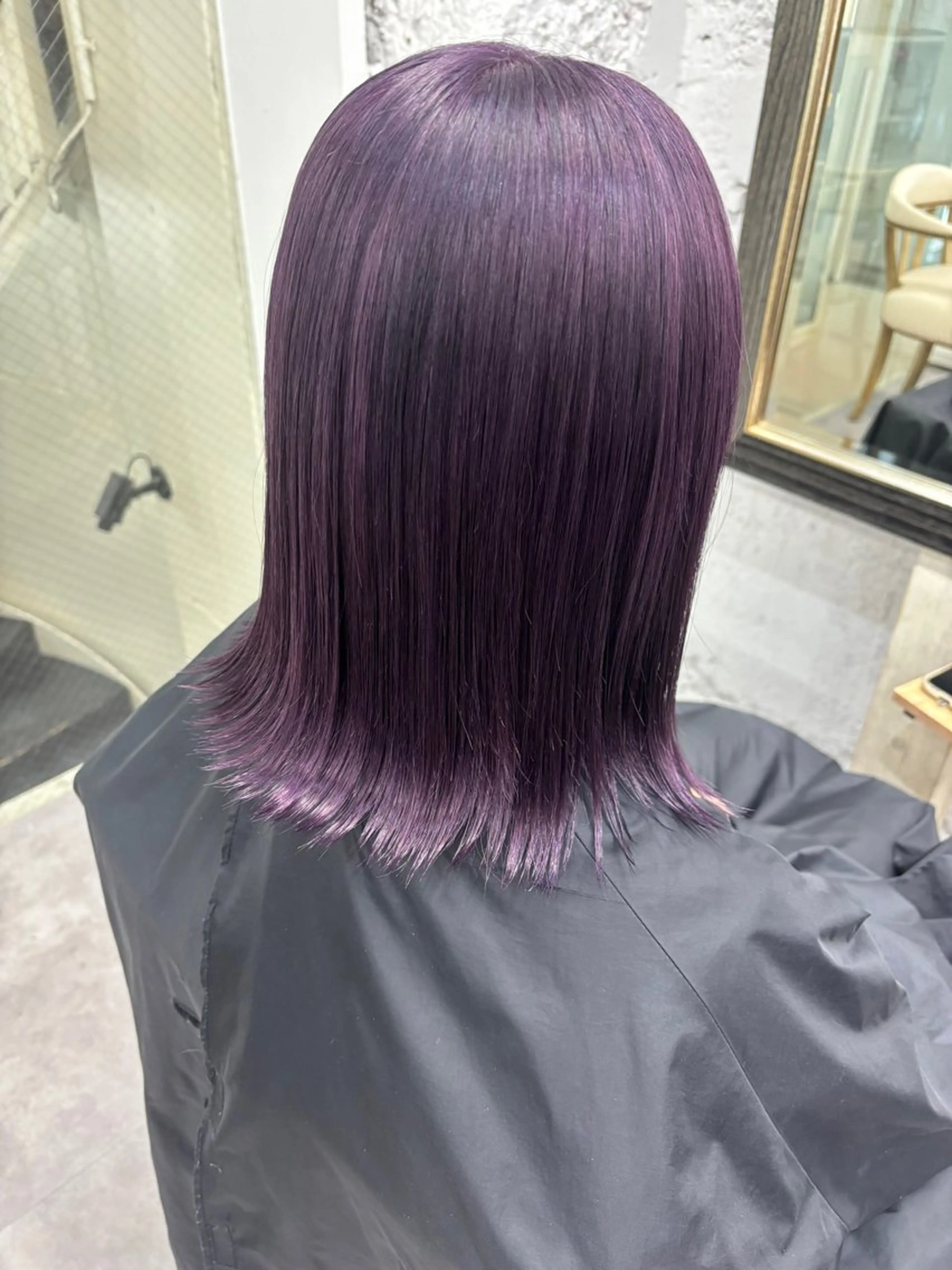 ミディアム カラー ハイトーン/ダブル カラー/akihoのヘアスタイル