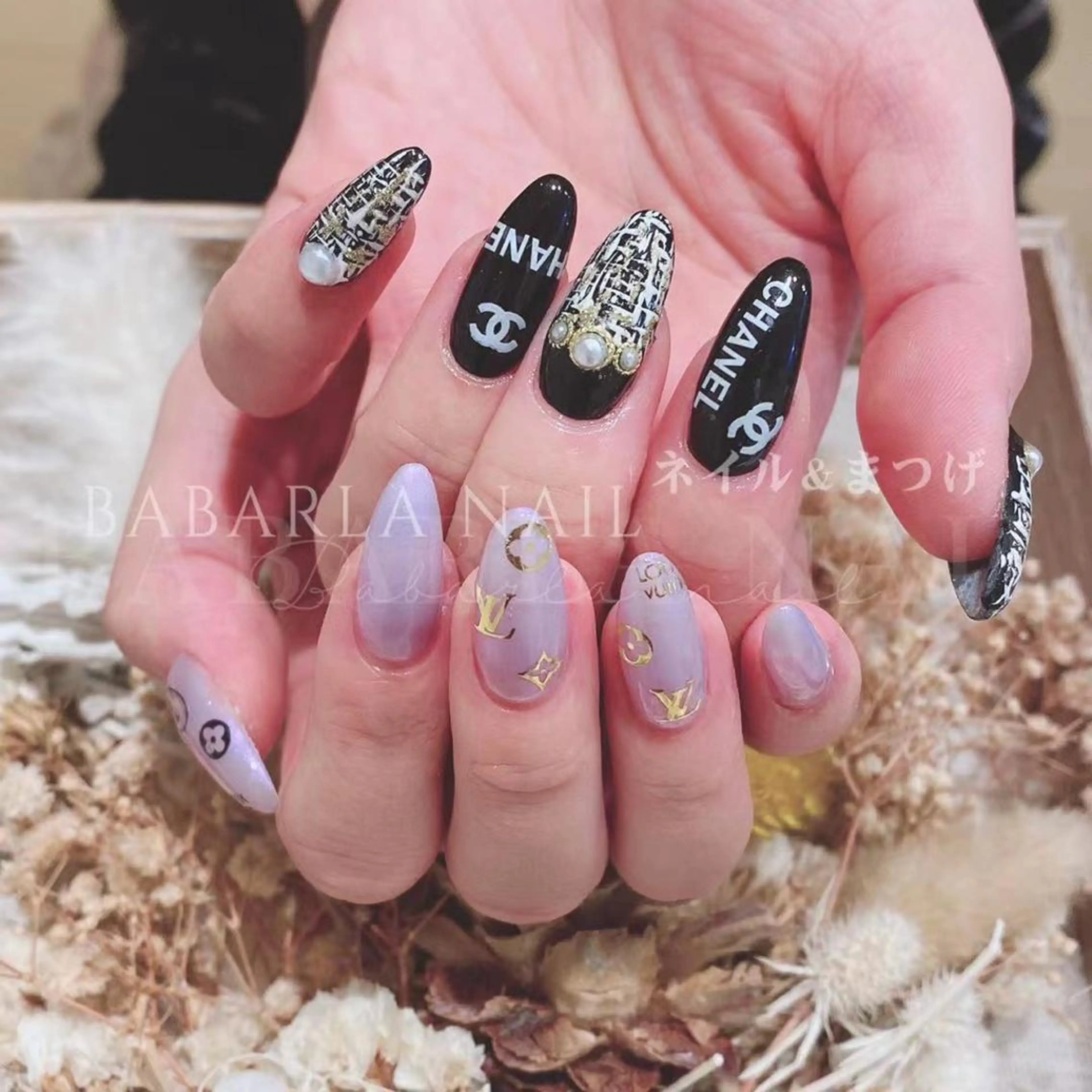 ネイル ツイードネイル Babarla Nailのネイルデザイン