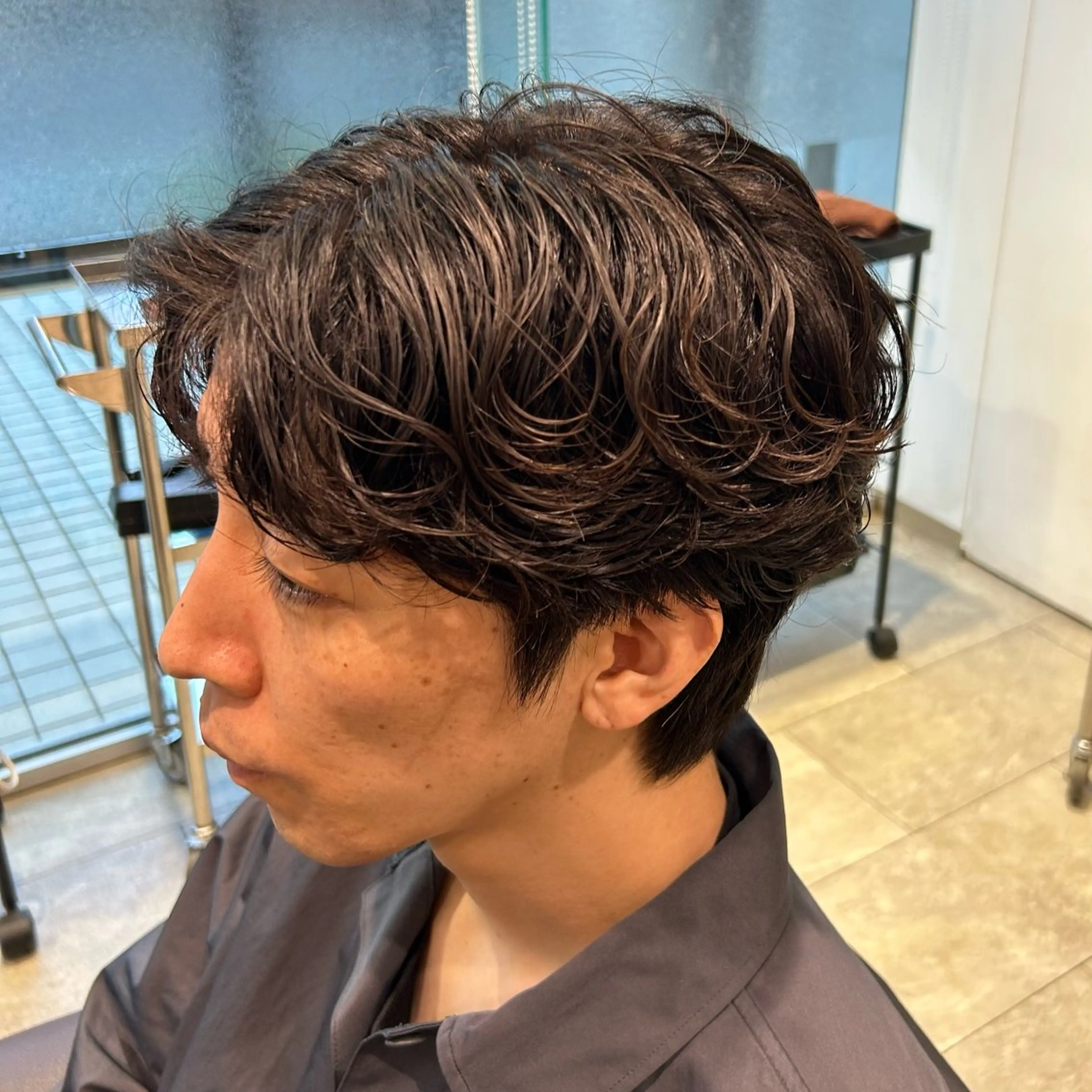 パーマ メンズ カット パーマ トリートメント ヘッドスパ 🎀髪質改善 🎀井上華のヘアスタイル