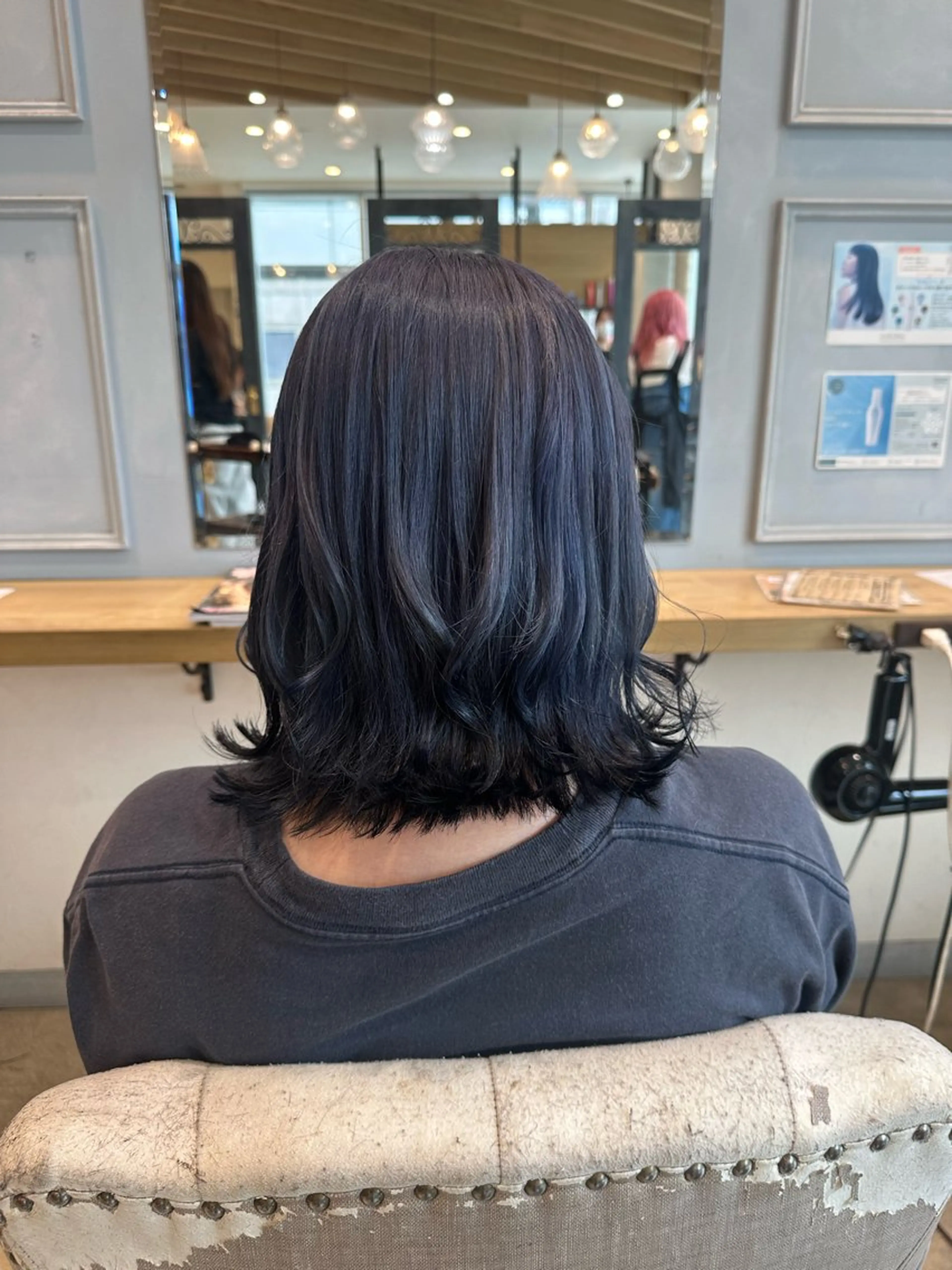 ミディアム カット ヘアカラー 川上有海 🦋透明感カラー🦋のヘアスタイル