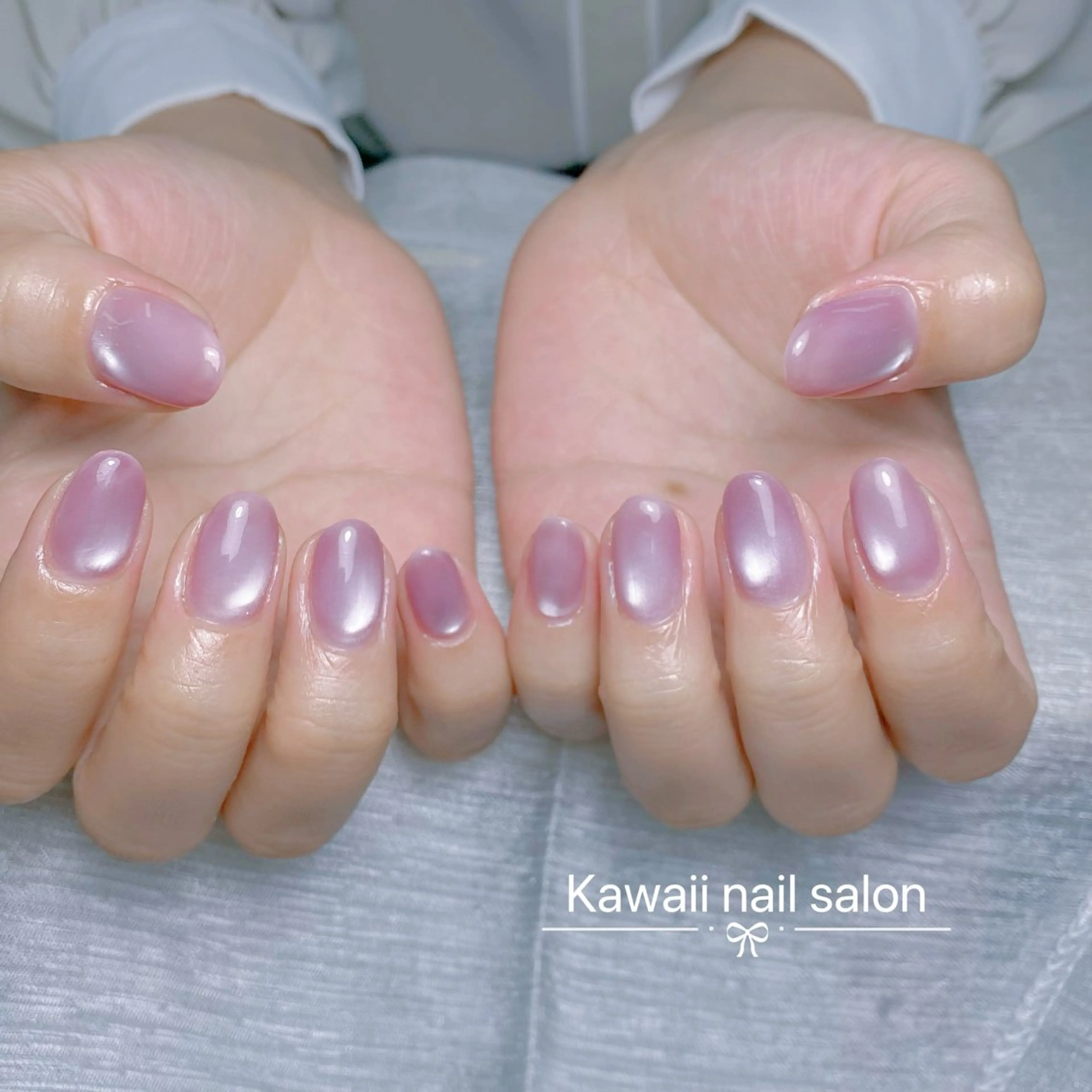 ネイル アートネイル 韓国ネイル マグネットネイル ワンホンネイル Hina KawaiiNailのネイルデザイン