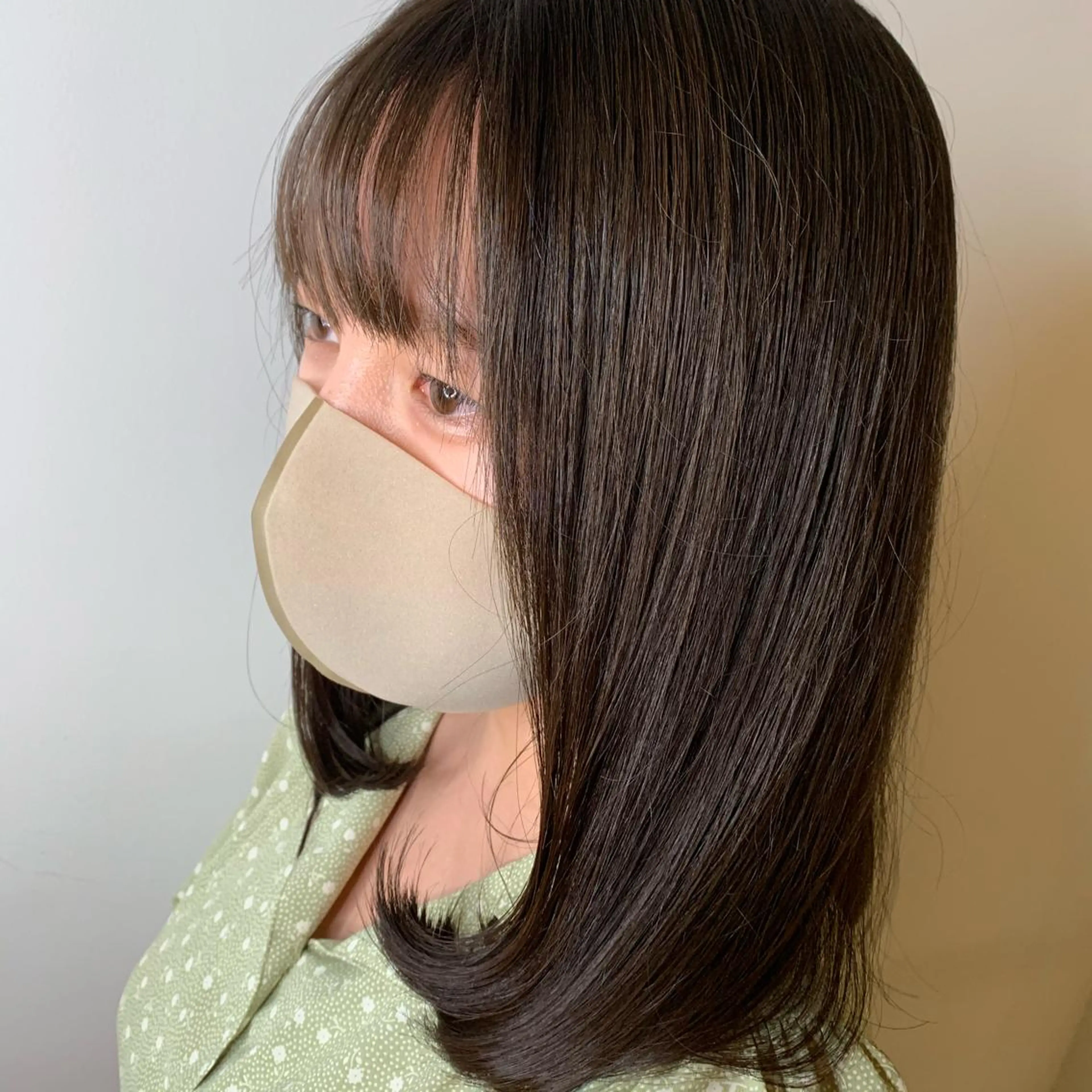 ミディアム カラー オリーブカラー 【ロングウルフカット 姫カット】伊藤裕哉のヘアスタイル