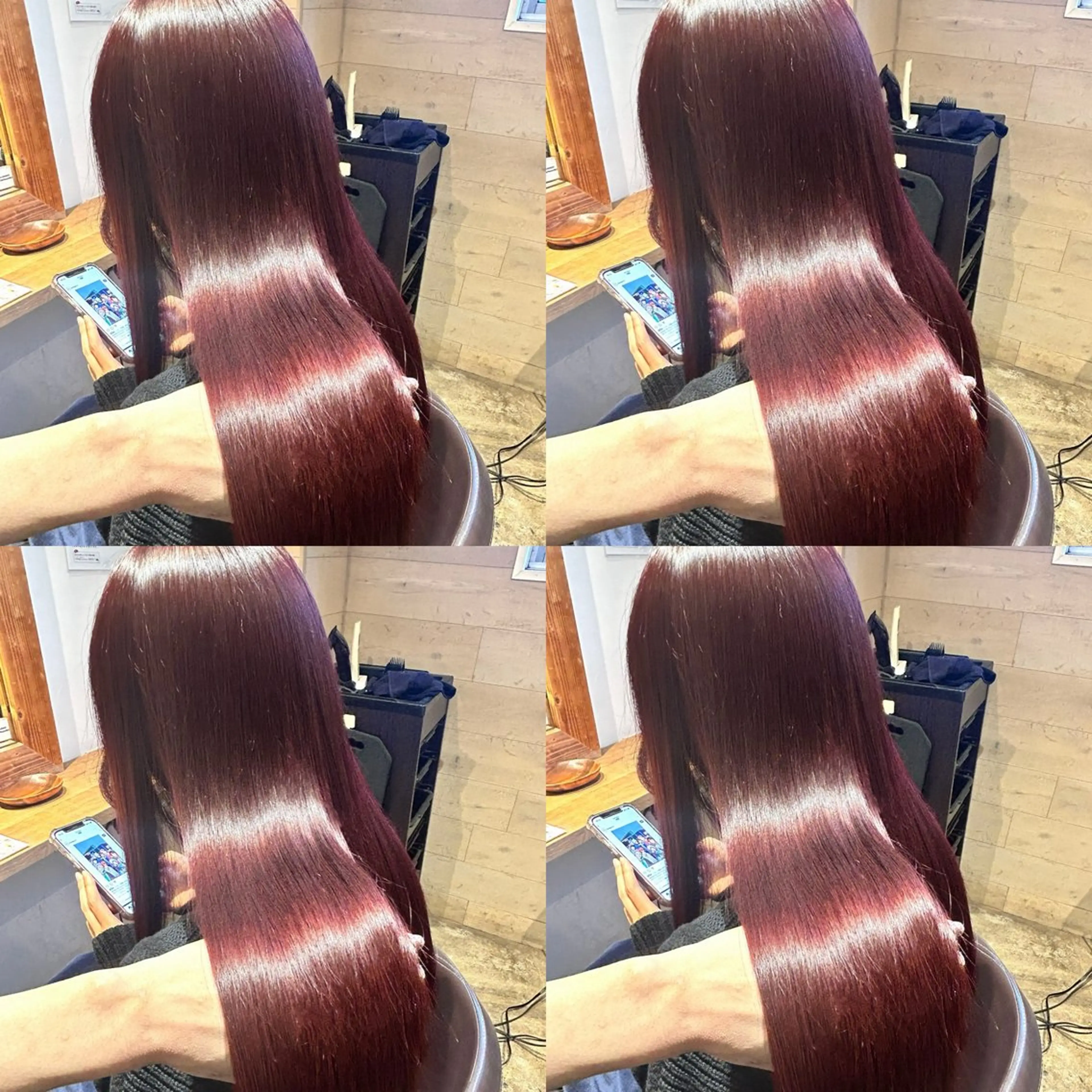ロング カラー ボルドーカラー 髪質改善 カット ヘアカラー トリートメント 店長✨髪質改善✖️ 透明感カラー／純大のヘアスタイル