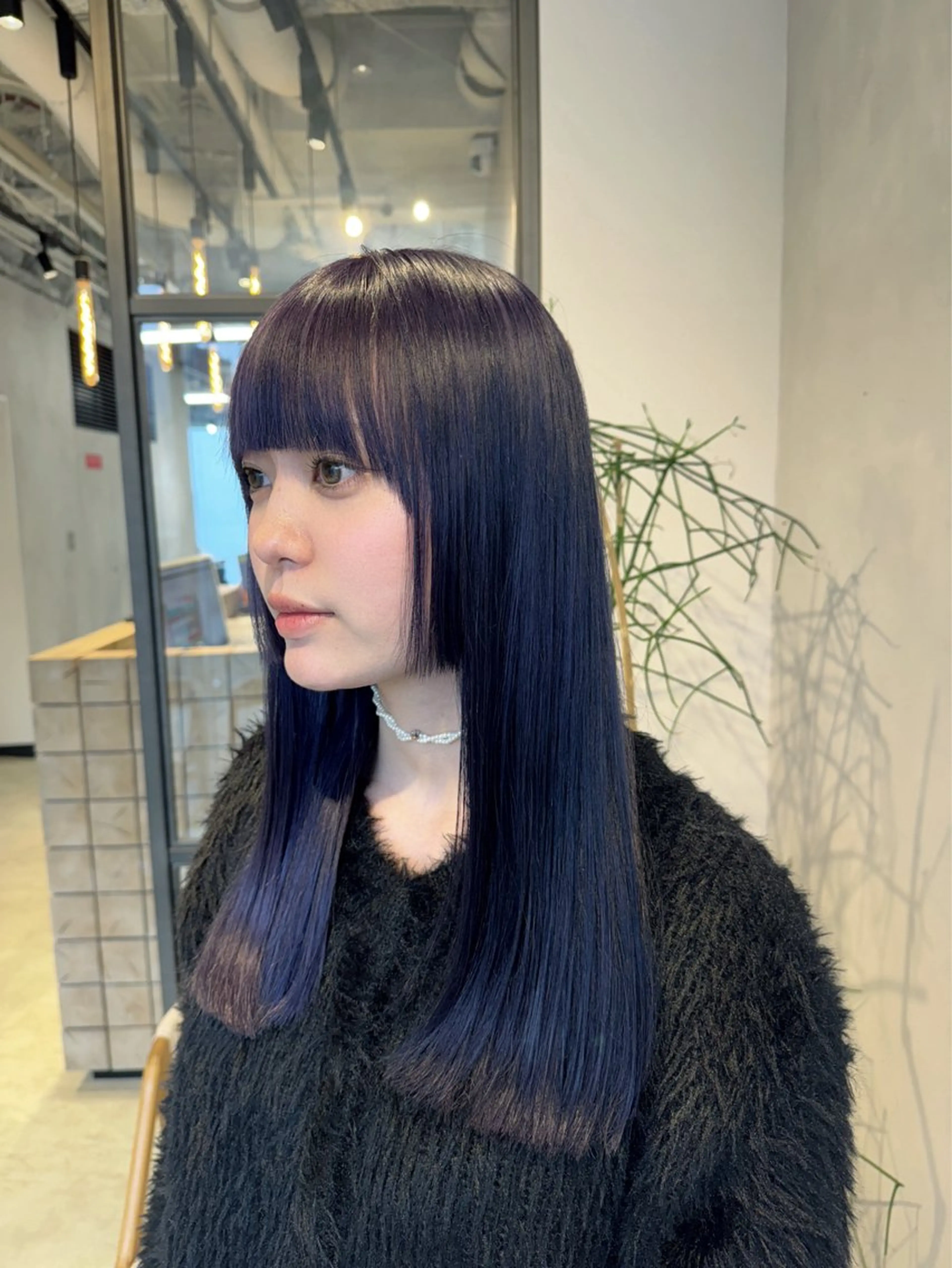 ロング カラー ブルーカラー カット ヘアカラー トリートメント 透明感カラー✨艶髪 制作🌱山根あゆみのヘアスタイル