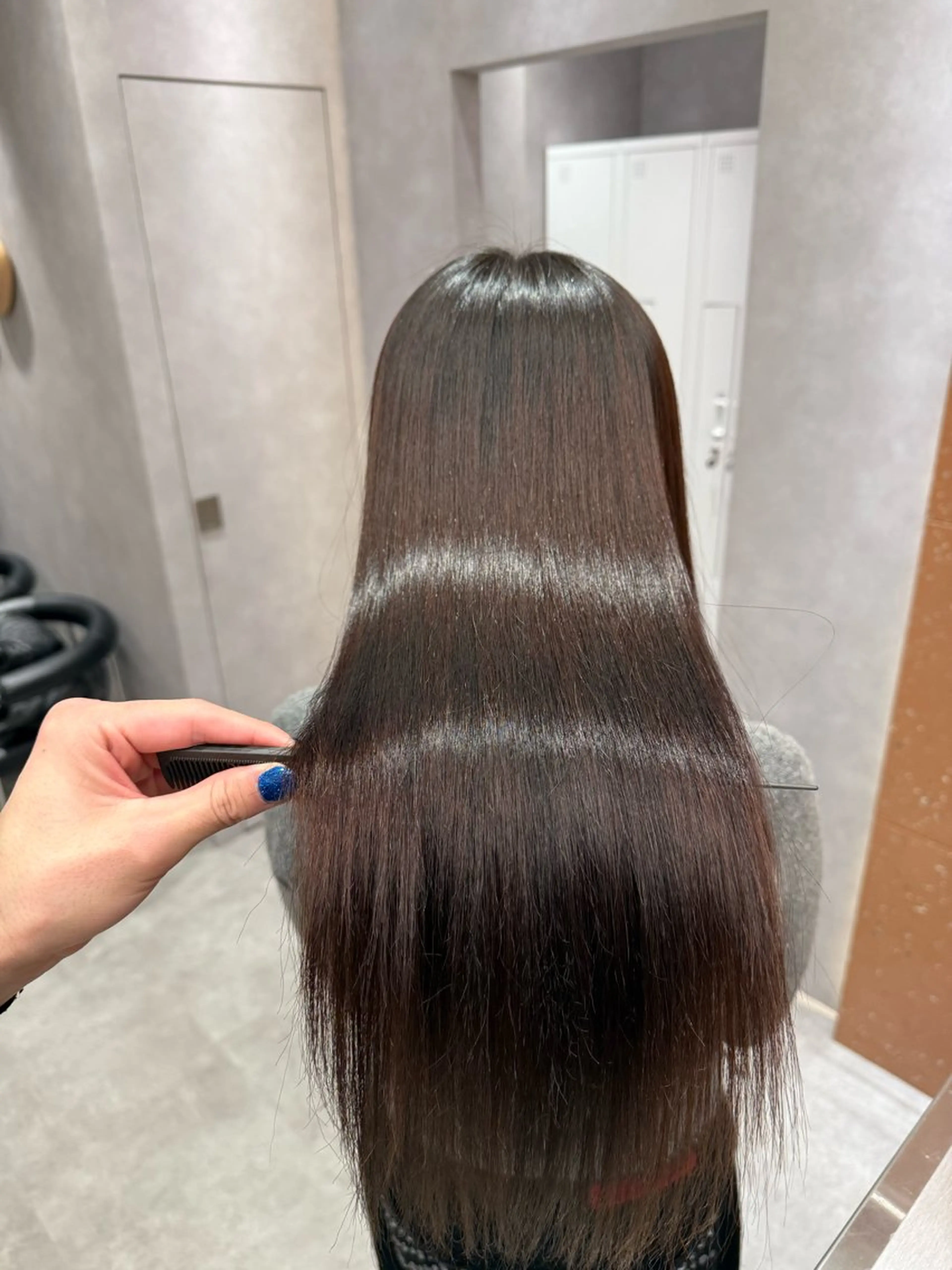 ロング カラー パーマ ヘアアレンジ カット ヘアカラー 縮毛矯正 トリートメント 縮毛矯正/髪質改善/ ブリーチ毛/木元渓太のヘアスタイル