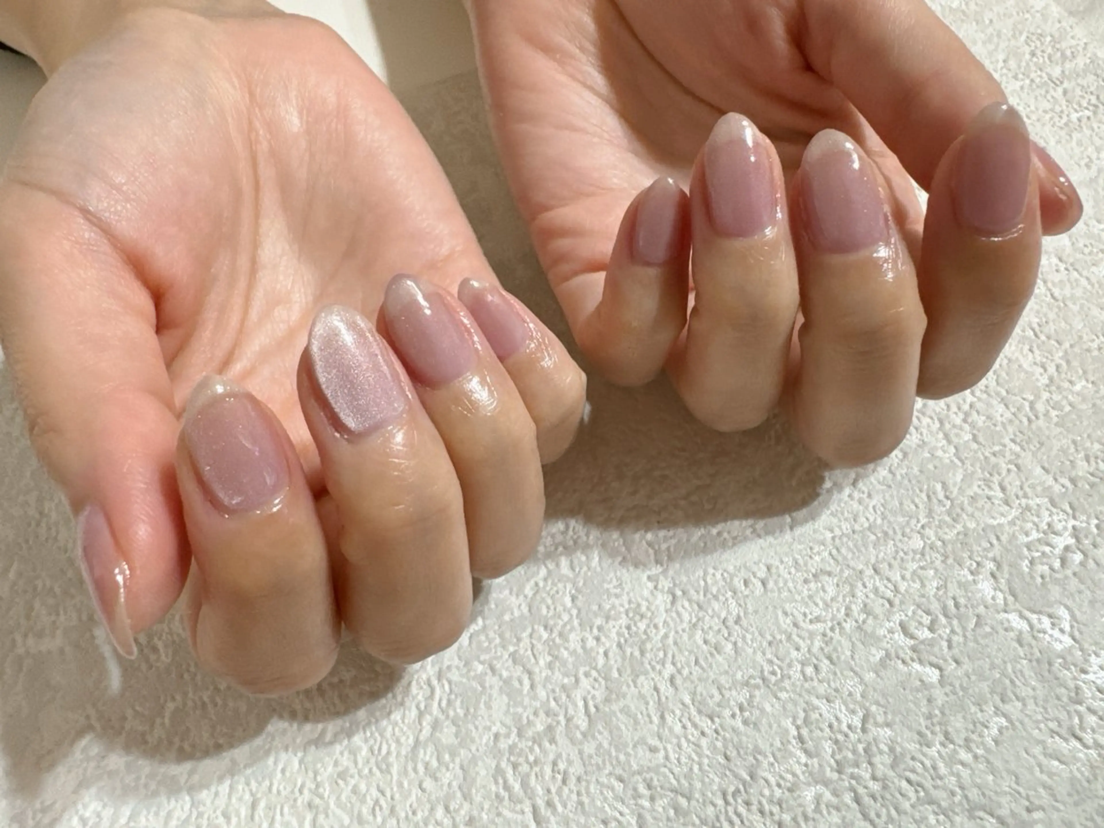 ネイル オーロラネイル フットネイル フレンチネイル ジェルネイル キラキラネイル kikinail 溝の口のネイルデザイン