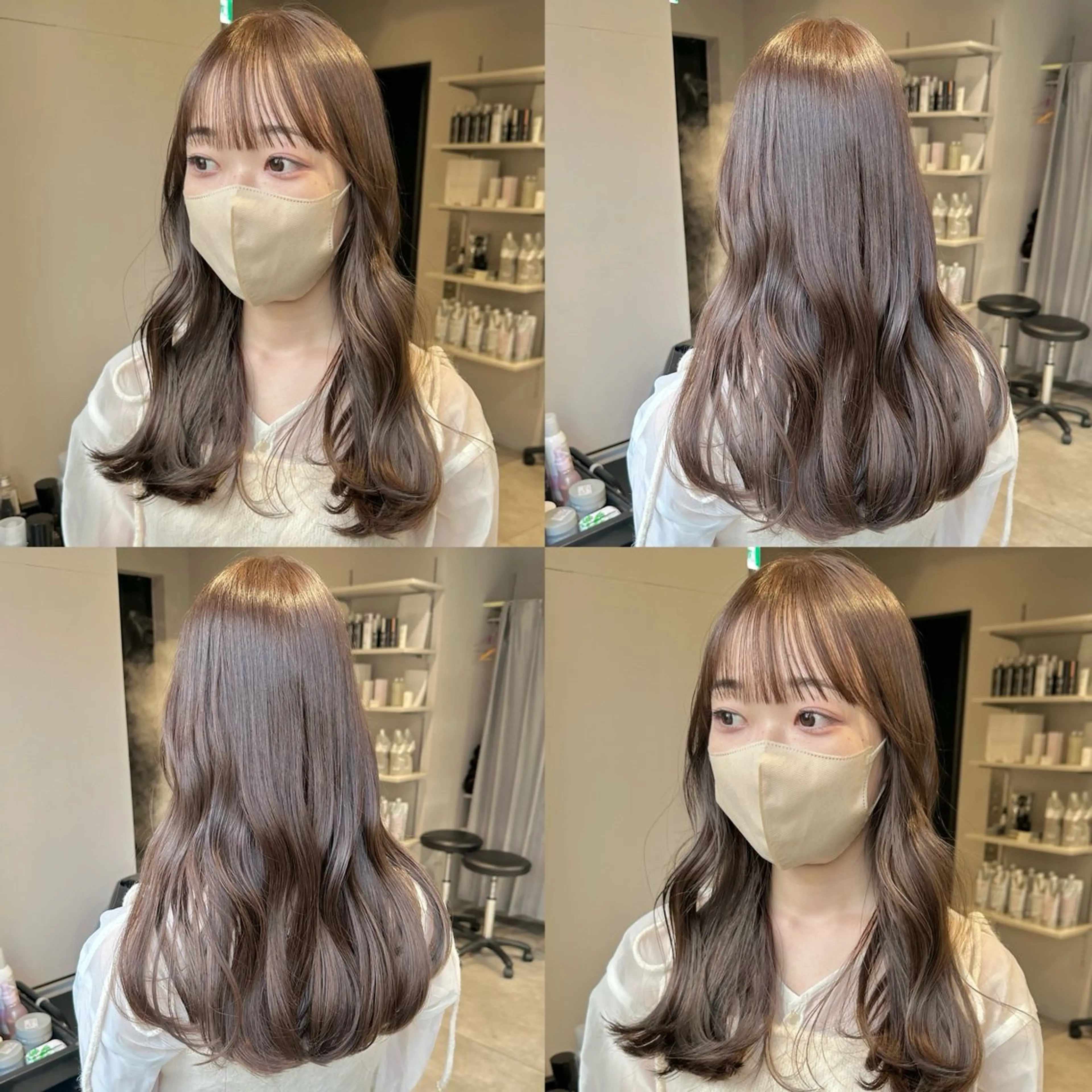 ロング カラー 髪質改善 トリートメント KURO/韓国ヘア /レイヤーカットのヘアスタイル