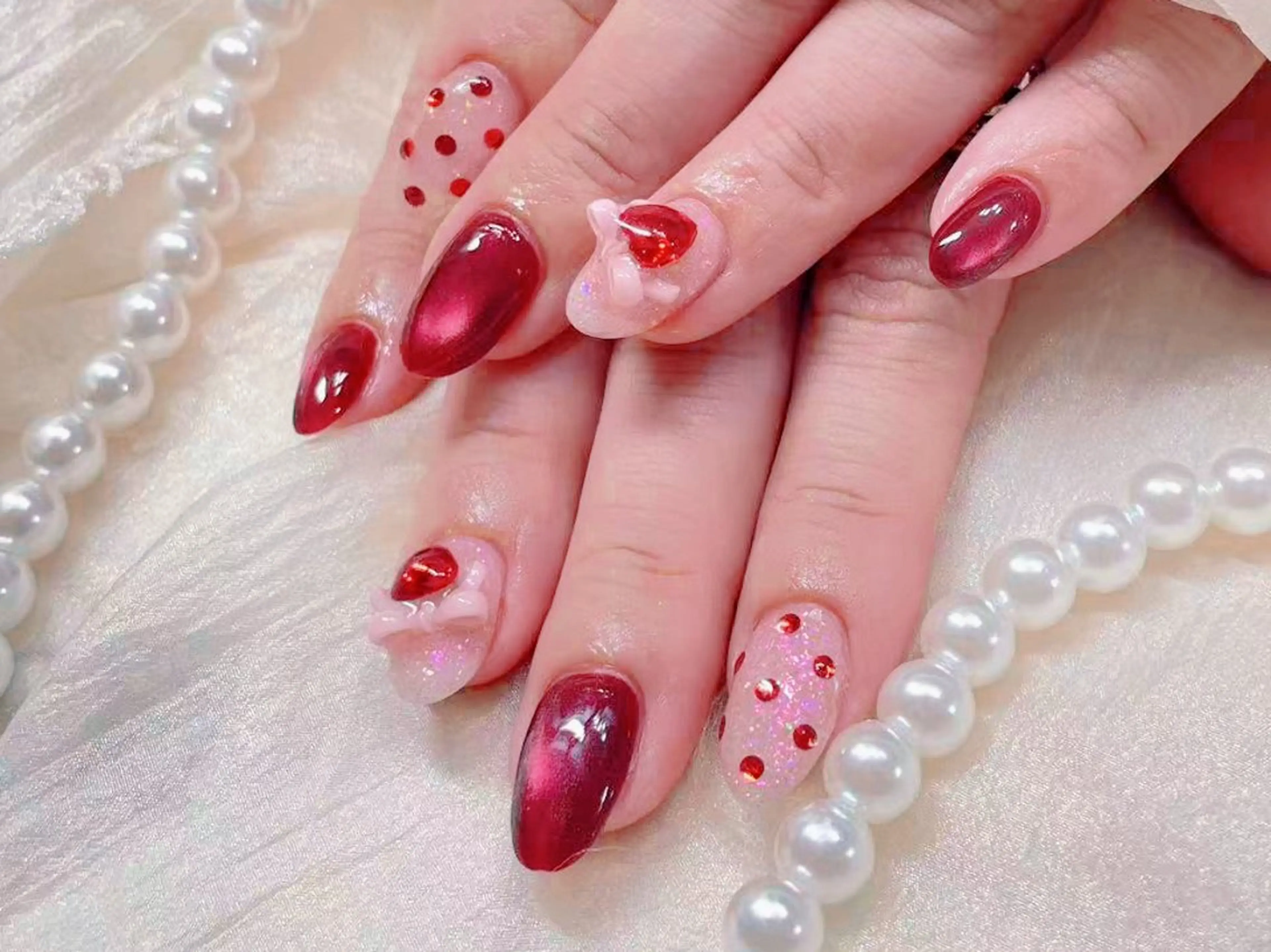 ネイル ハンドネイル マジック ミラーのネイルデザイン