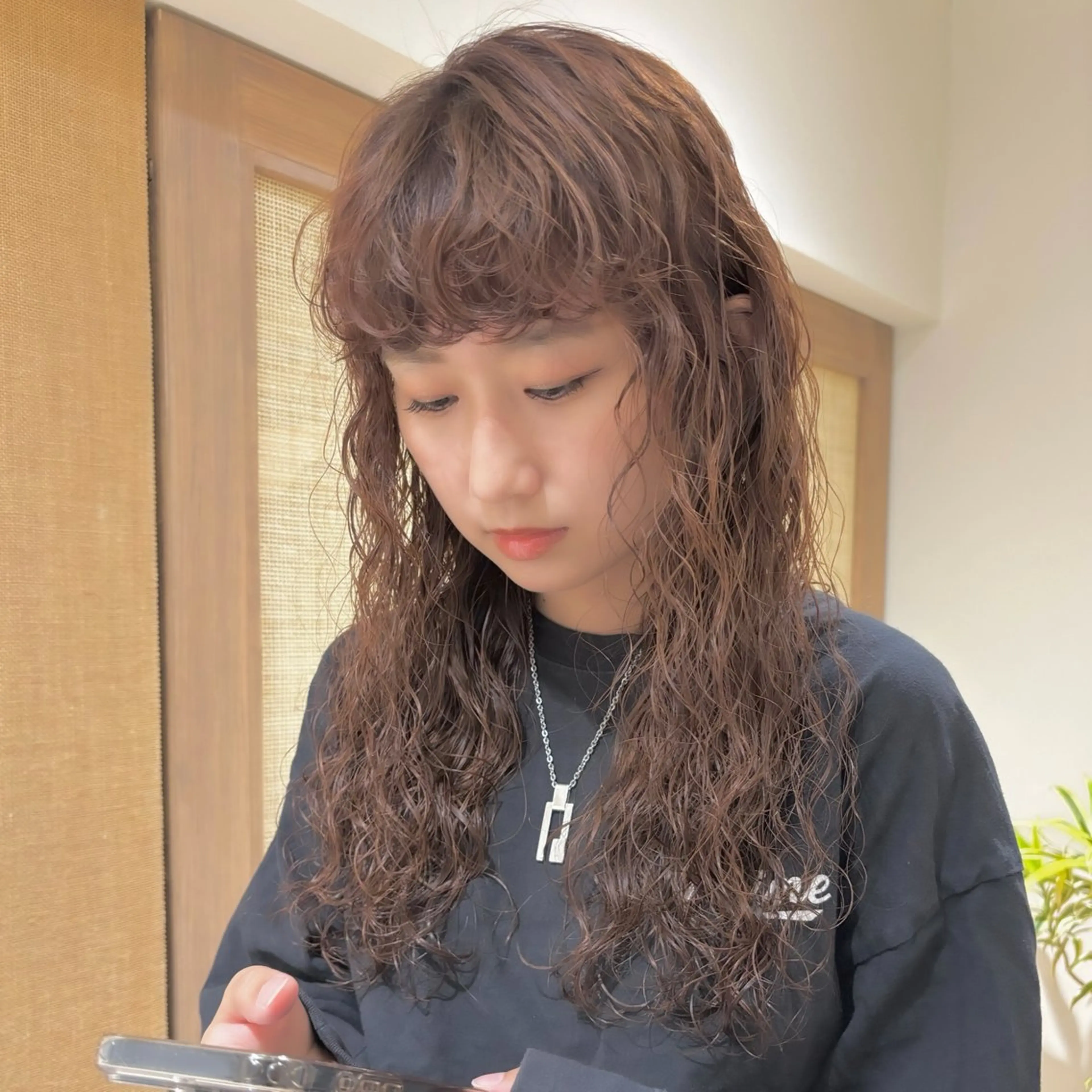 【💖ロングパーマ💖】濡らしてスタイリング剤つけるだけでロングヘアアレンジ完成🍀の写真