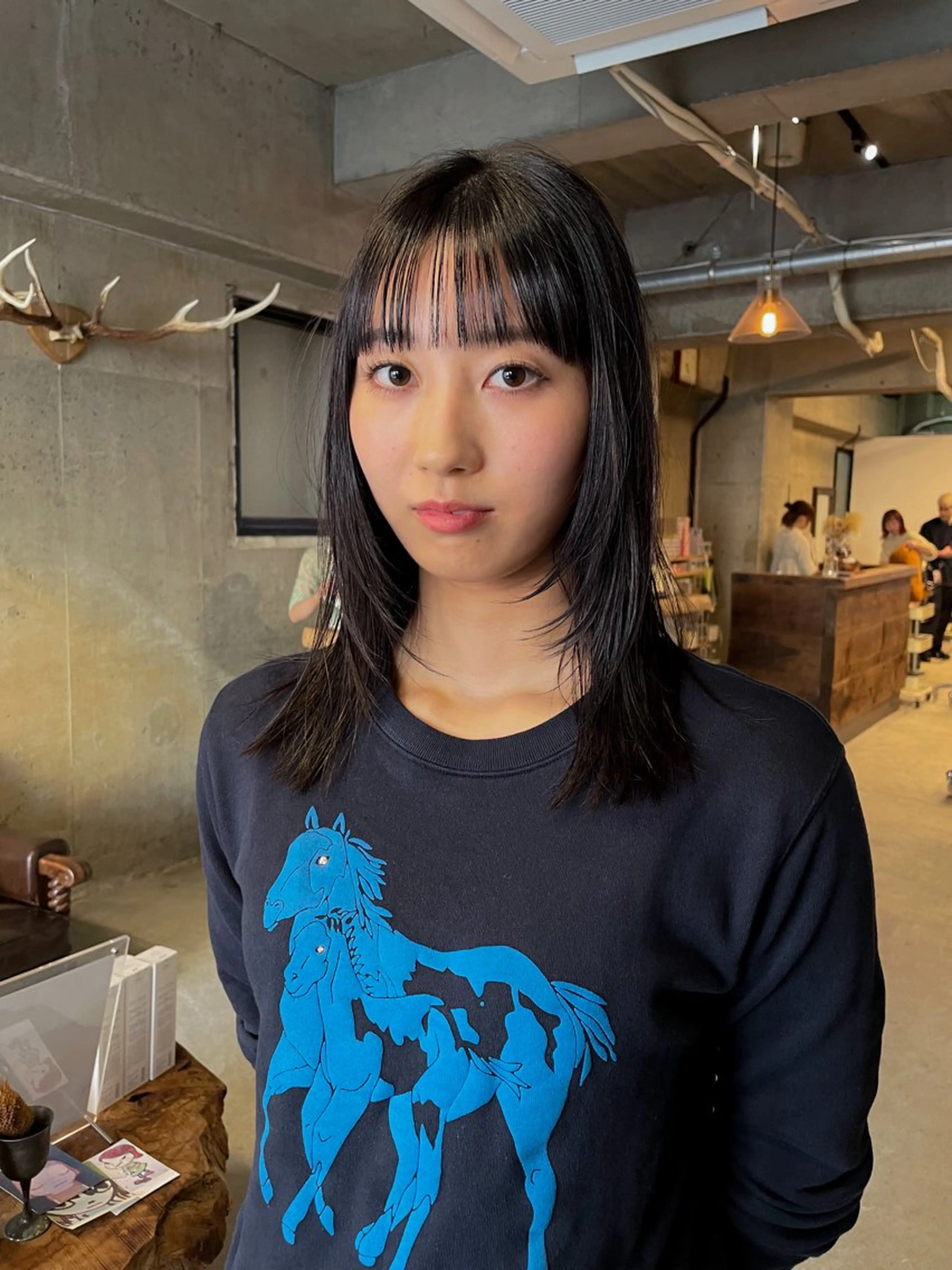 セミロング カラー パーマ/レイヤー 岩山丈一郎のヘアスタイル