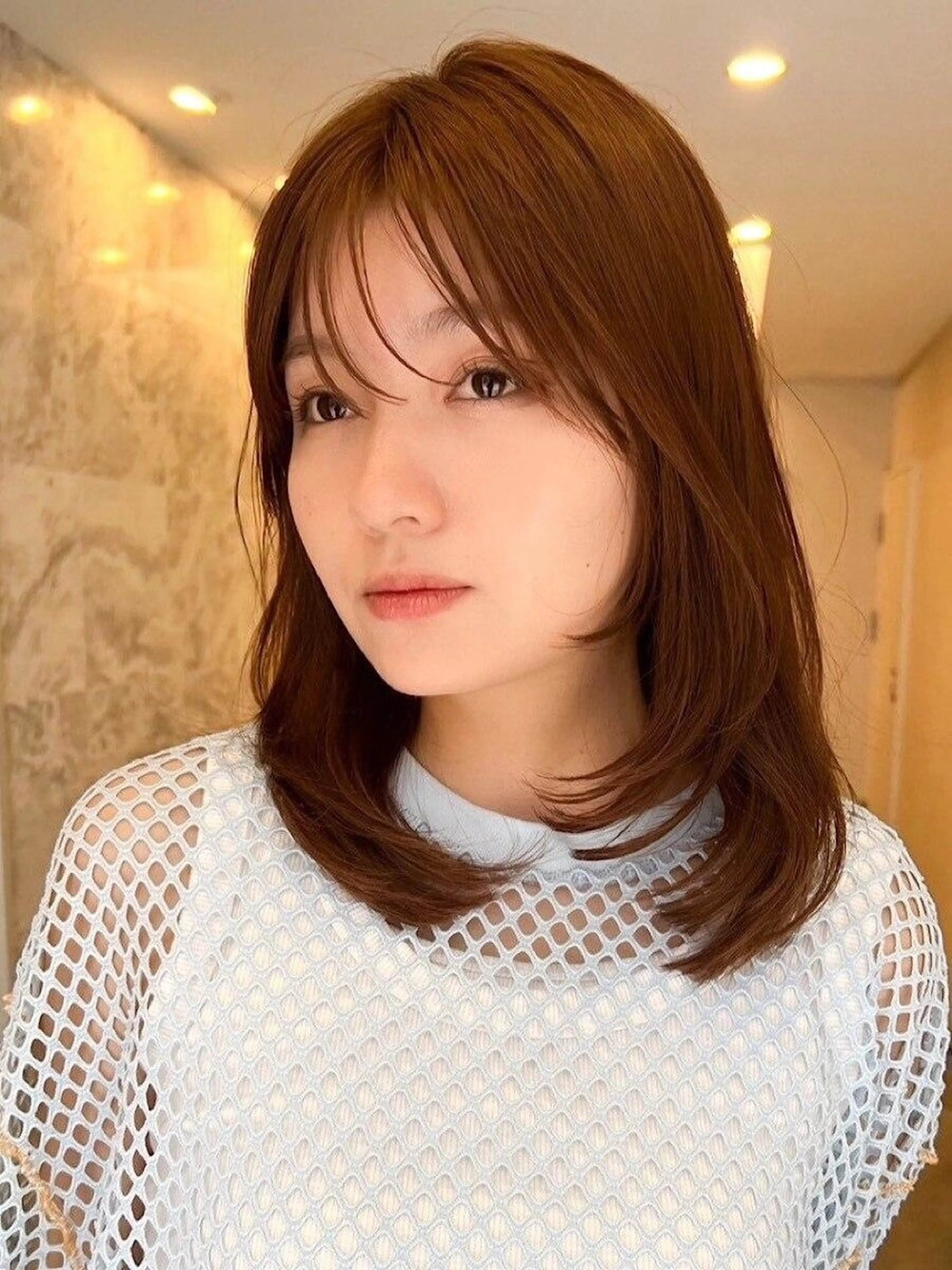 ミディアム カラー カット ヘアカラー お悩み解決縮毛矯正 レイヤー達人柴崎大樹のヘアスタイル