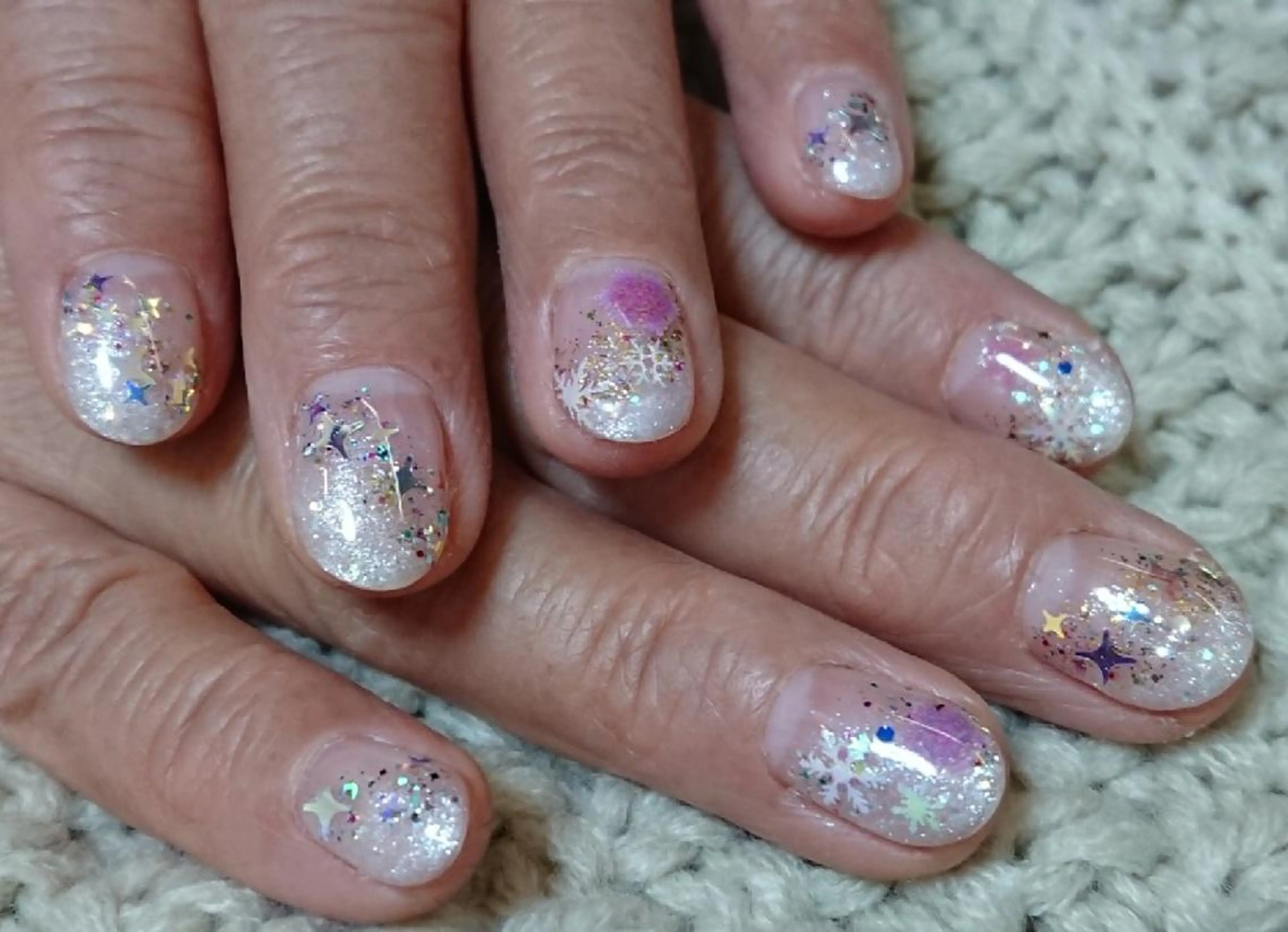 ネイル アートネイル ホログラムネイル キラキラネイル ラメ(グリッター) Lilith Nailのネイルデザイン