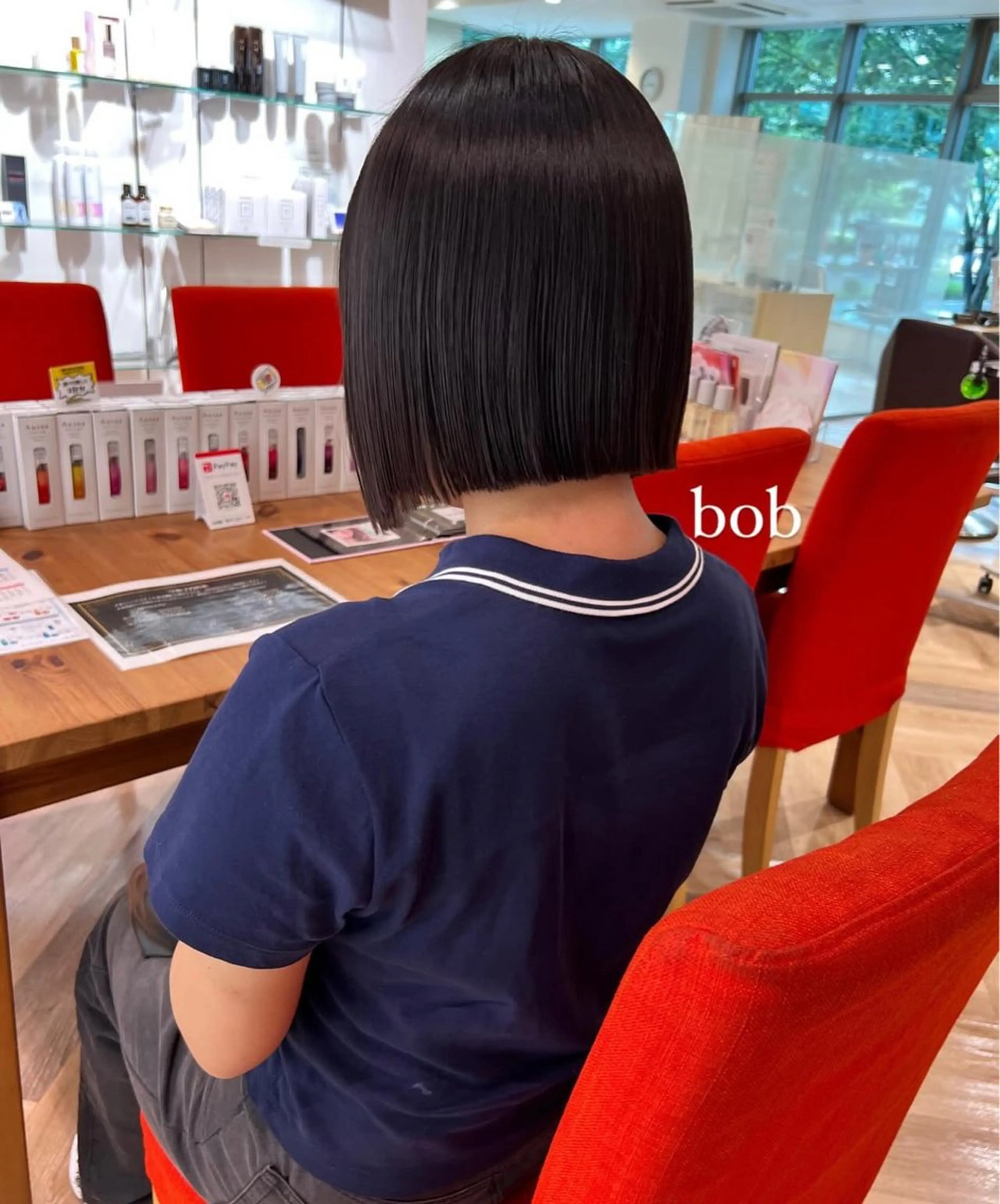 ショート ボブ カット 加納千華 /ボブ/ぱつっとボブのヘアスタイル