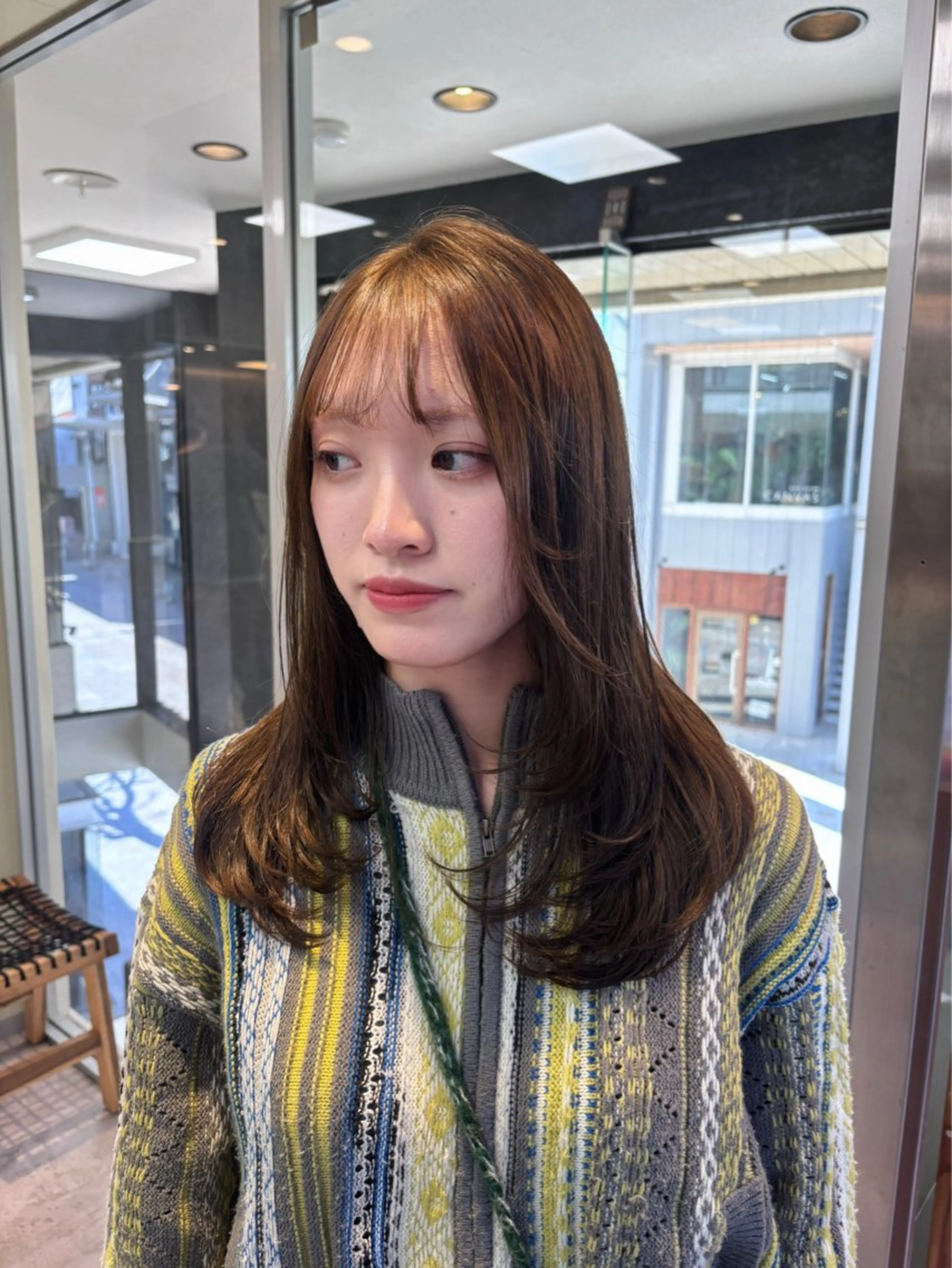 ミディアム 竹田 佳奈のヘアスタイル