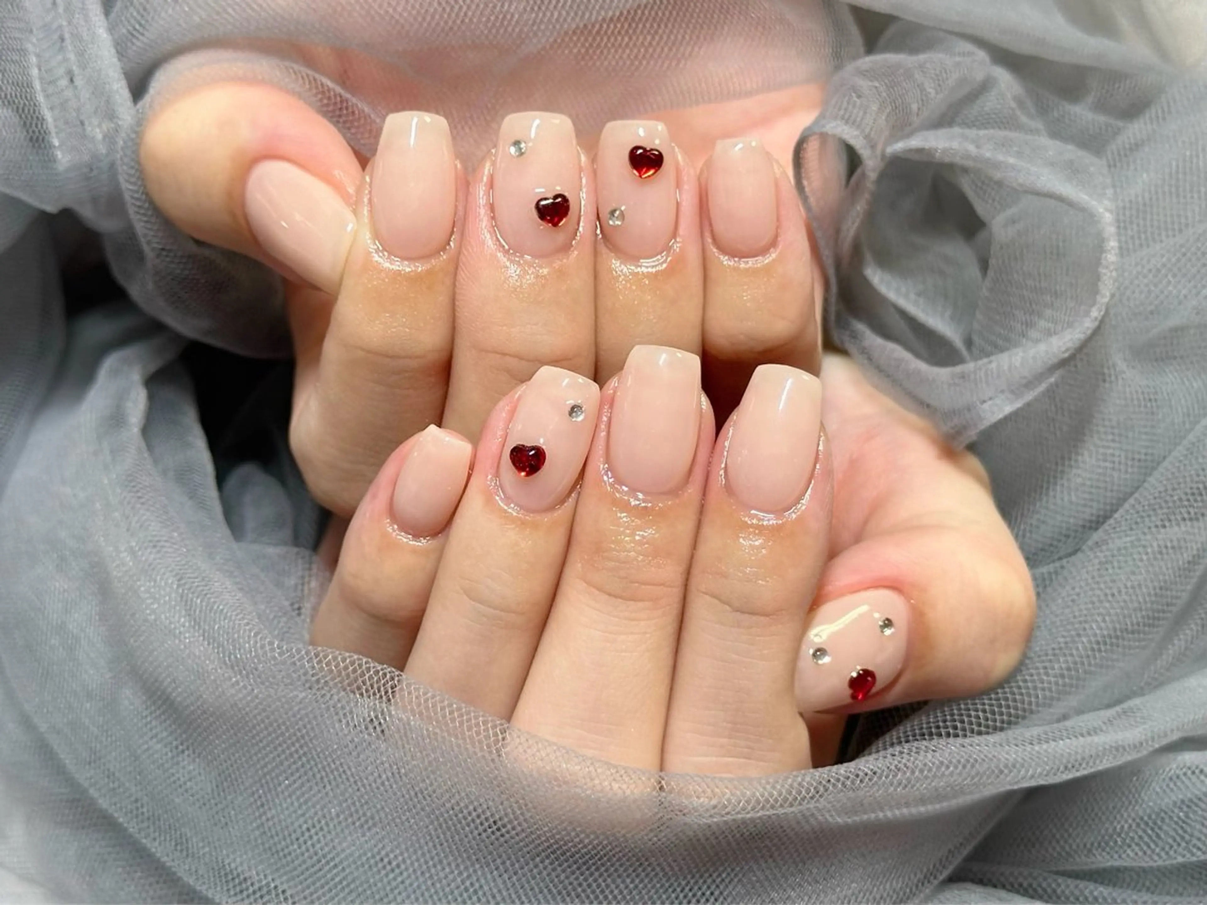 ネイル ハート ハンドネイル Nail Salon KURELLYのネイルデザイン