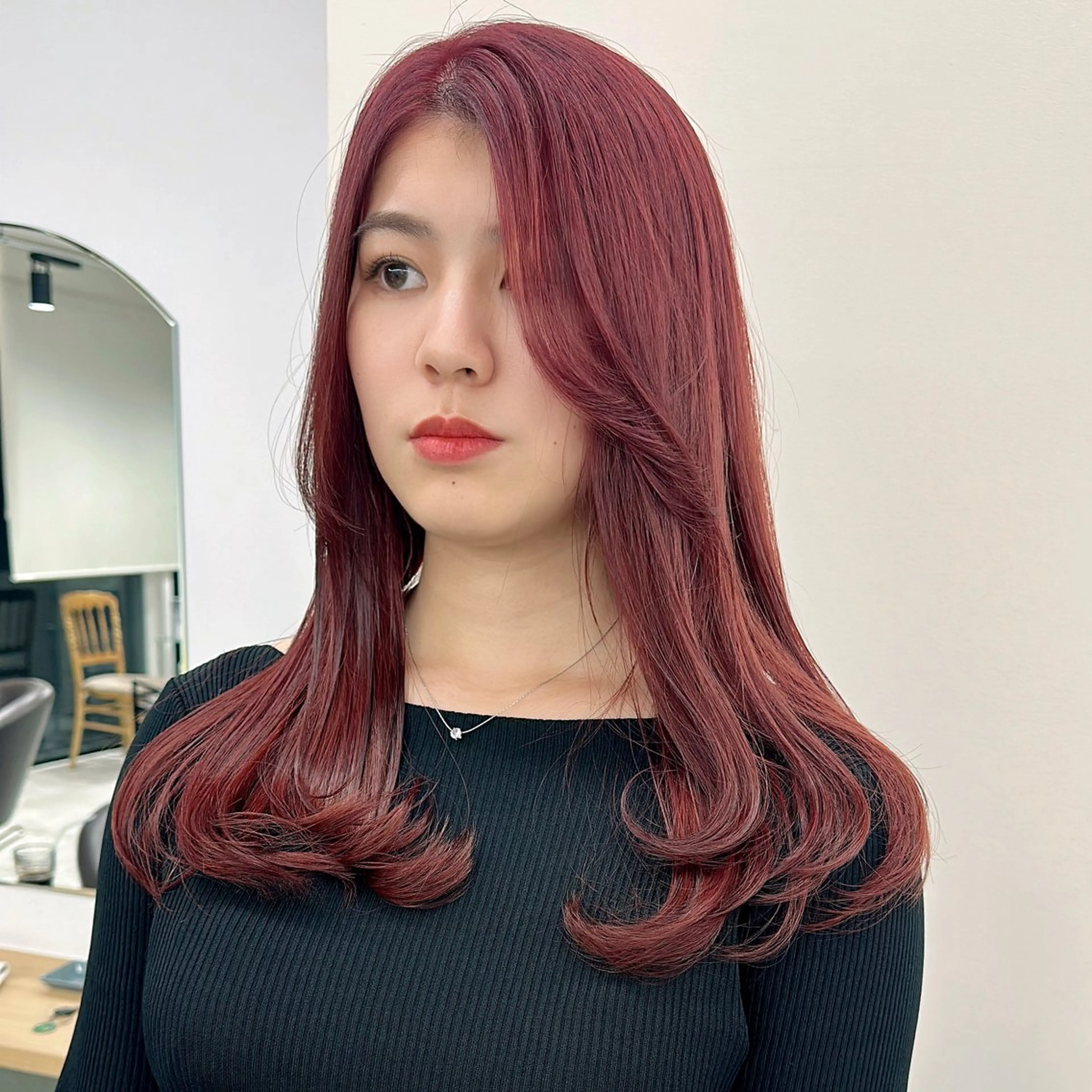 セミロング カラー ブリーチなし/レイヤ ー特化🌈Tommyのヘアスタイル