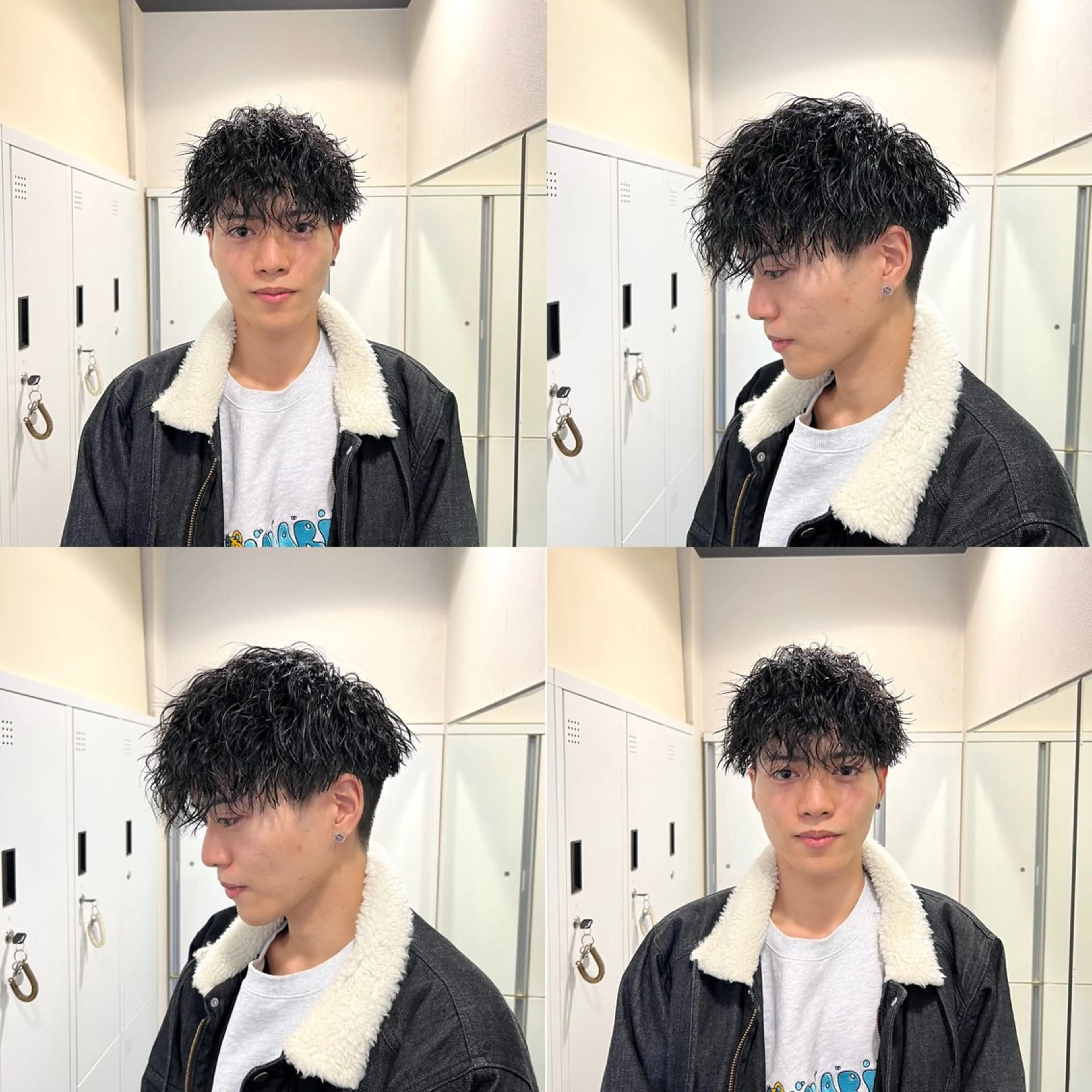 ショート パーマ メンズ メンズパーマ ツイストスパイラルパーマ スパイラルパーマ 茅ヶ崎パーマ特化/ スパイラル/ハルキのヘアスタイル