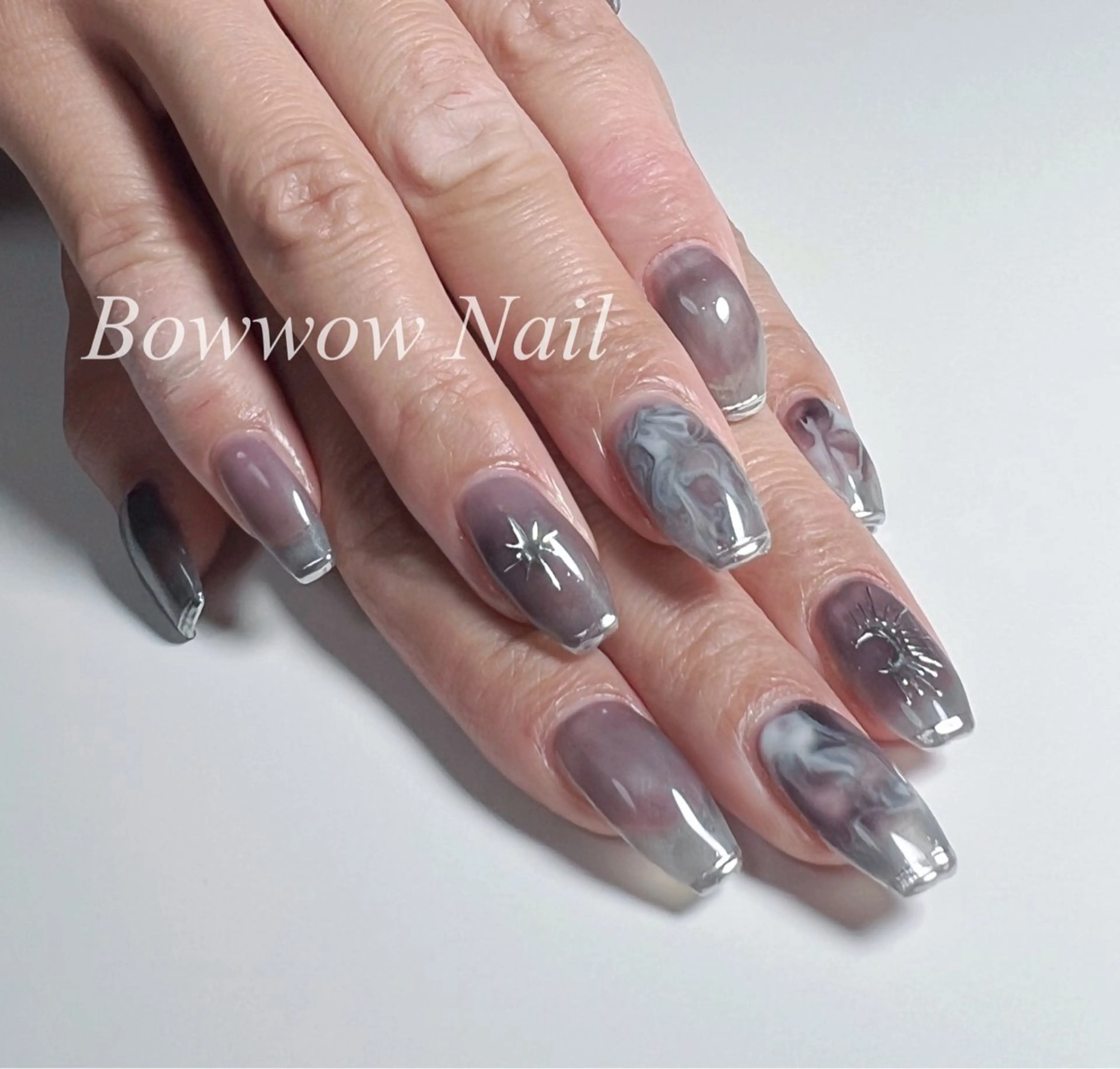 ネイル 韓国ネイル ニュアンスネイル Bow wow Nail さや🧸のネイルデザイン