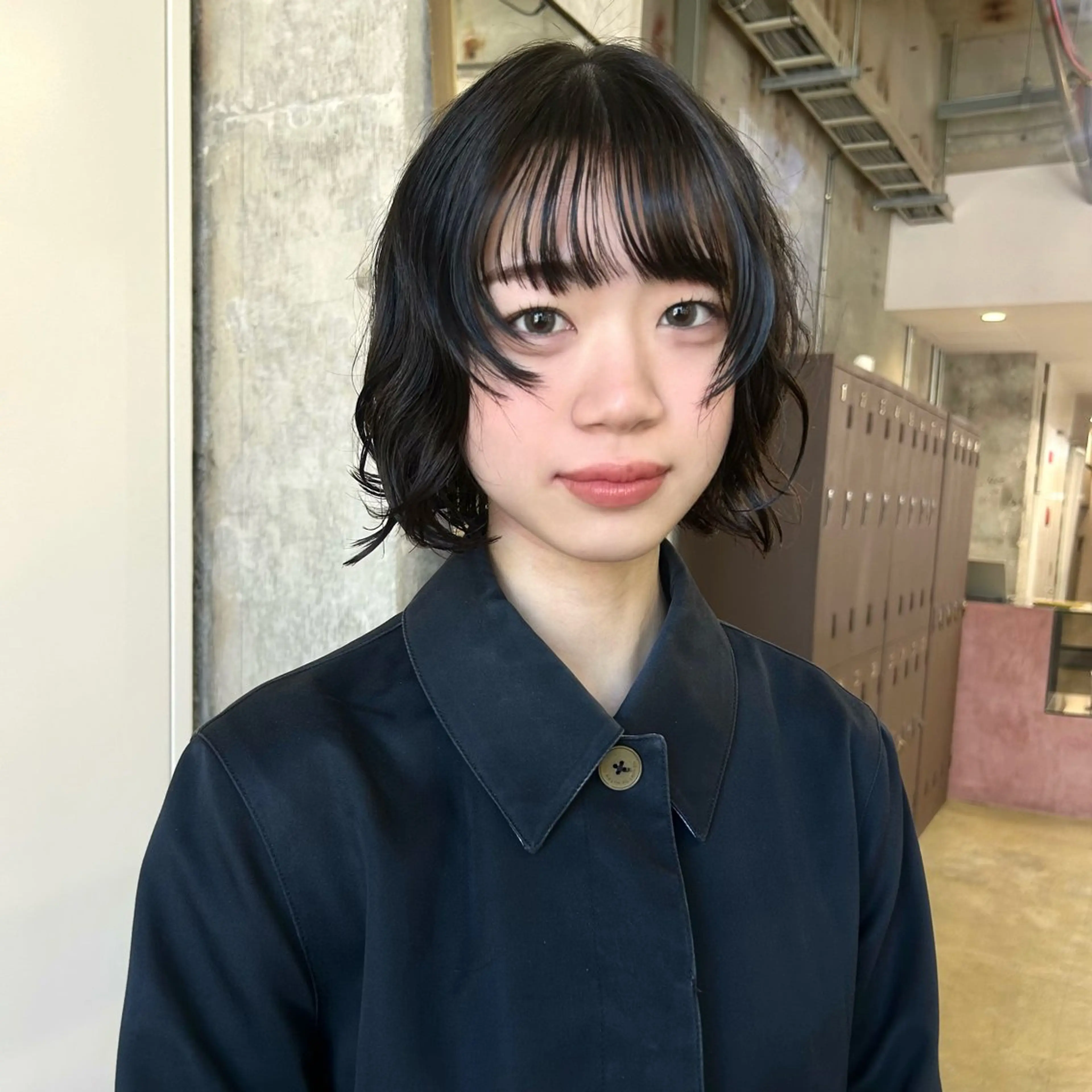 ミディアム パーマ ミディアムパーマ ボブ 顔周りカット カット パーマ 伊藤ほのか /パーマ/オリーブのヘアスタイル