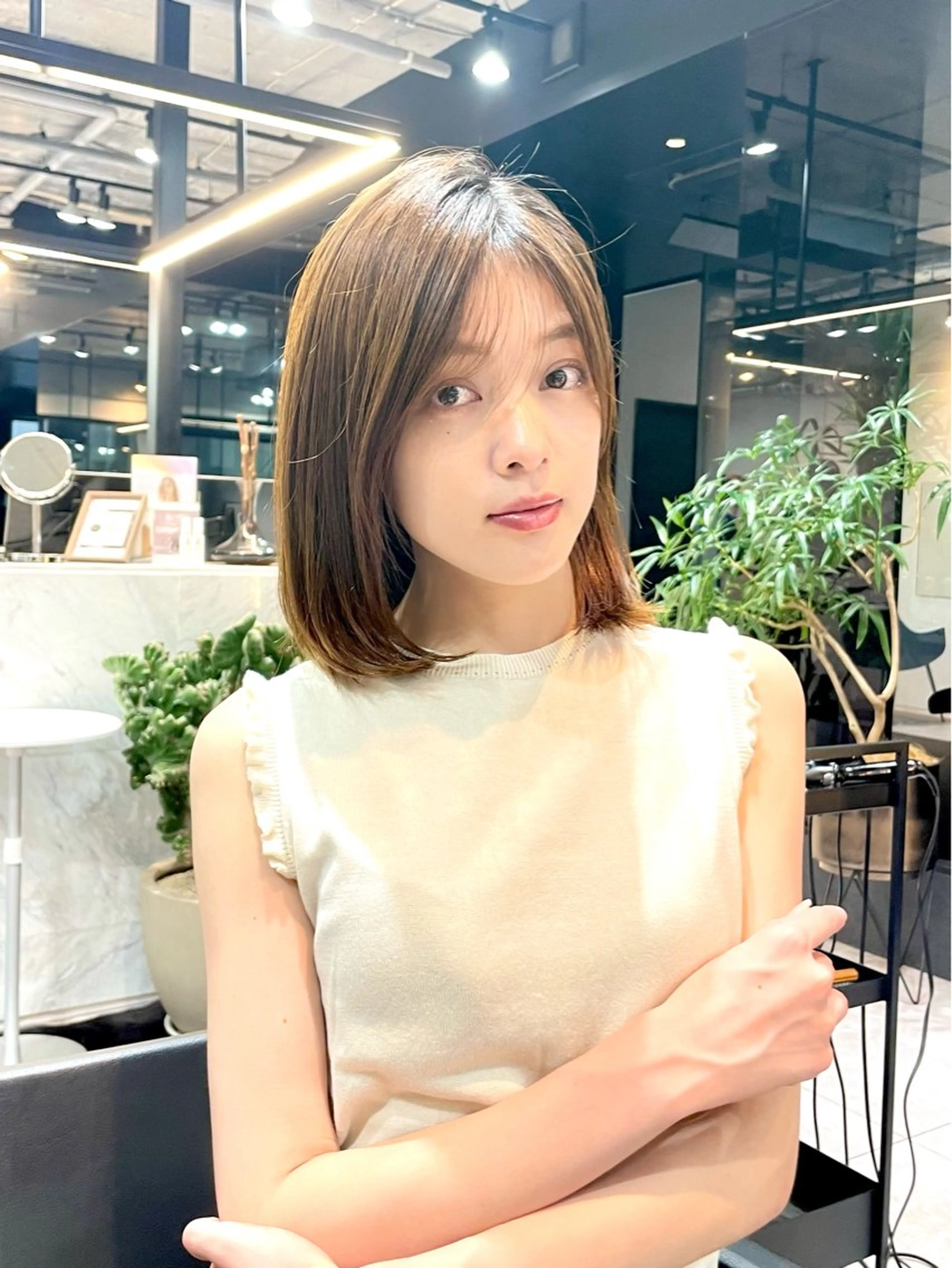 ミディアム 小田 桜のヘアスタイル