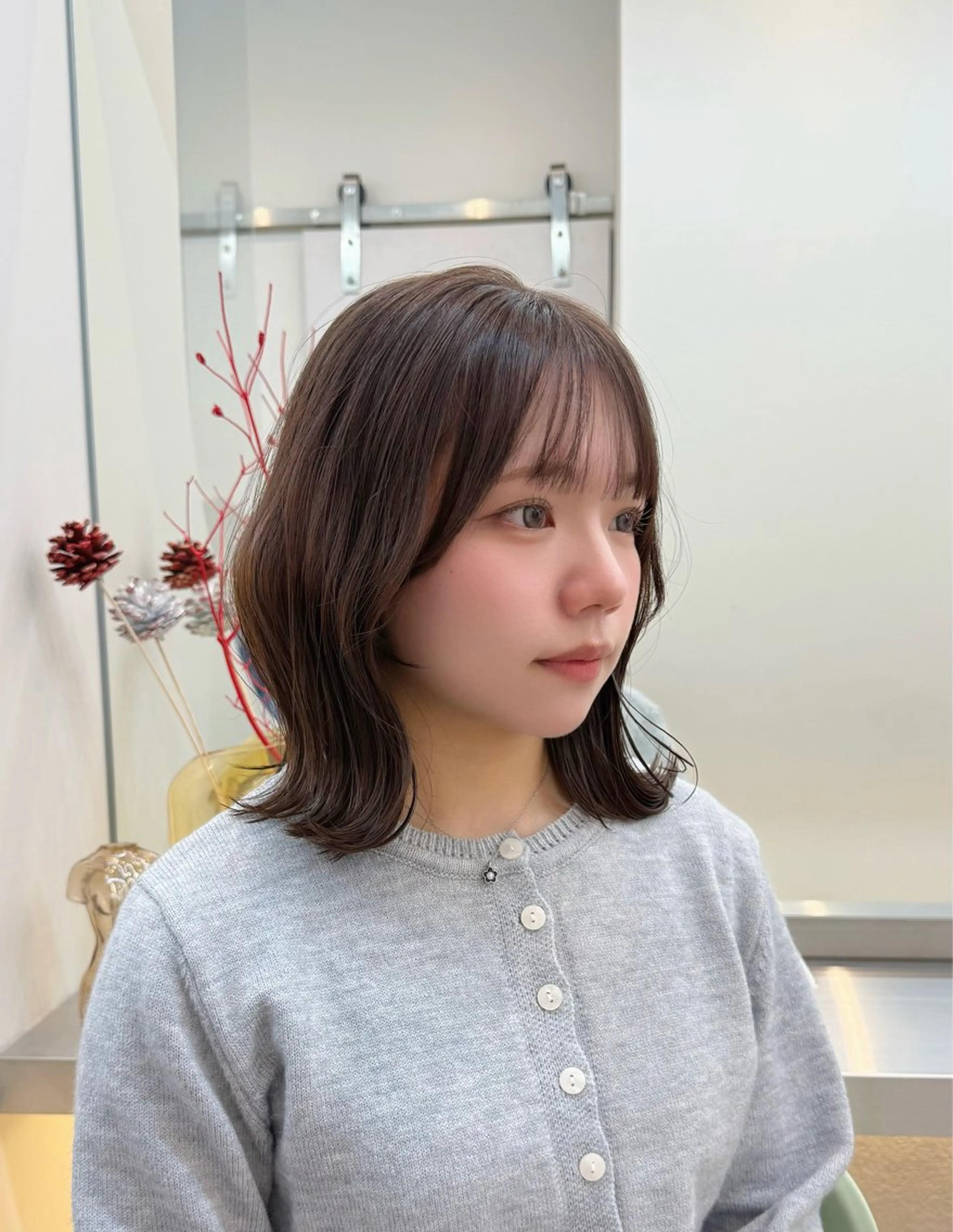 ミディアム カット ヘアカラー トリートメント Hello by Sea所属・レイヤー/艶髪/ボブ /くびれ/伊藤　勇司のヘアスタイル