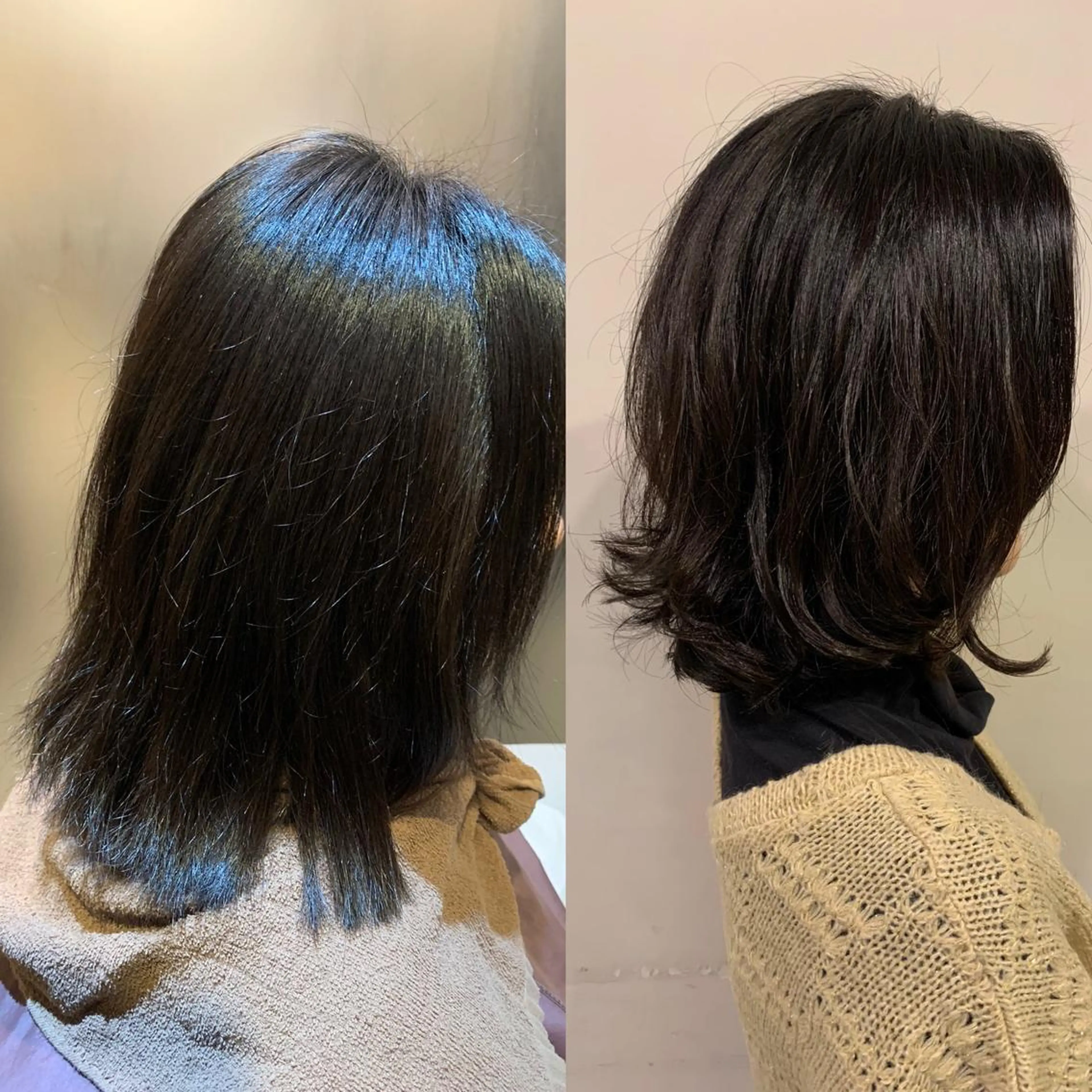 ミディアム パーマ 亀田 泰生のヘアスタイル