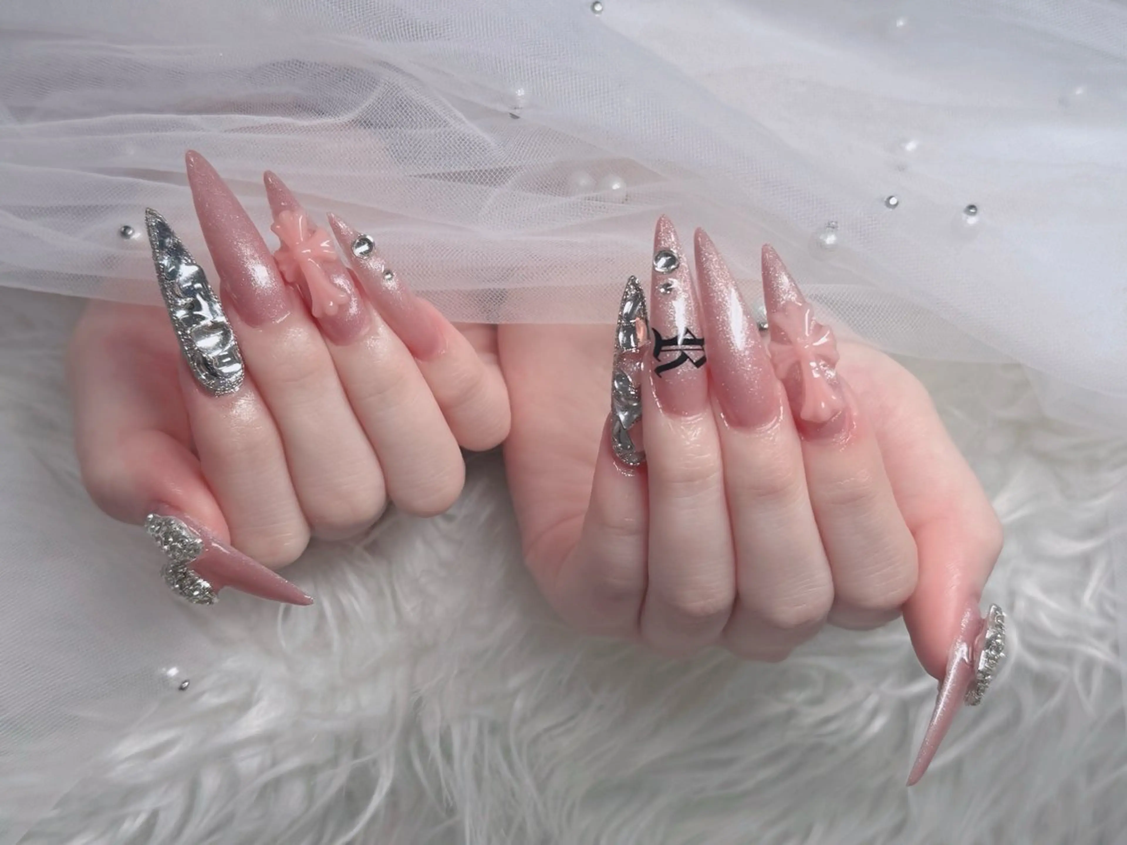 ネイル アートネイル 成人式 ジェルネイル ニュアンスネイル 夏ネイル ハンドネイル neco H.babynailのネイルデザイン