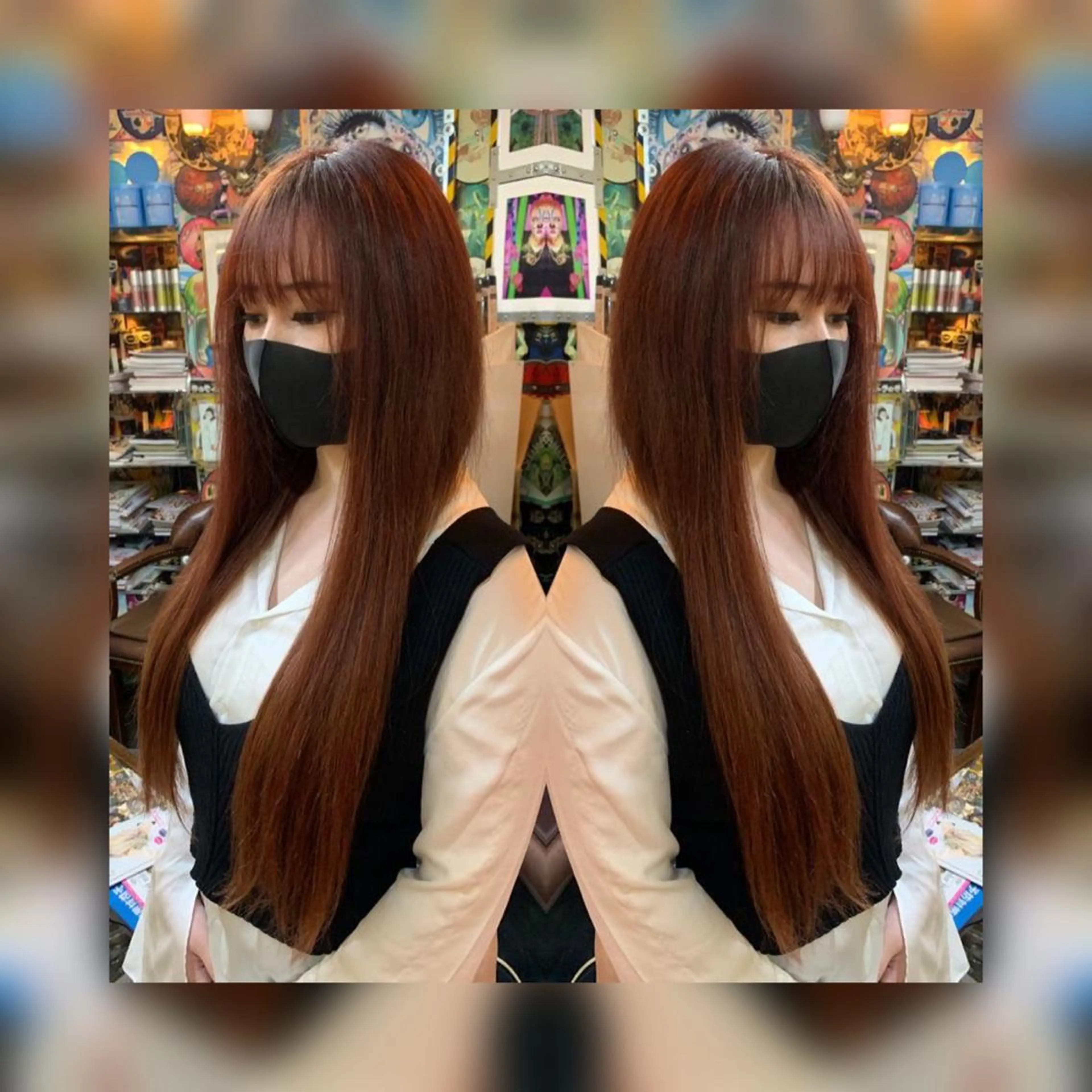 ロング カラー ヘアアレンジ エクステ ロング haco+所属・🌈派手髪エクステ ブレイズ🌈ひろとのヘアスタイル