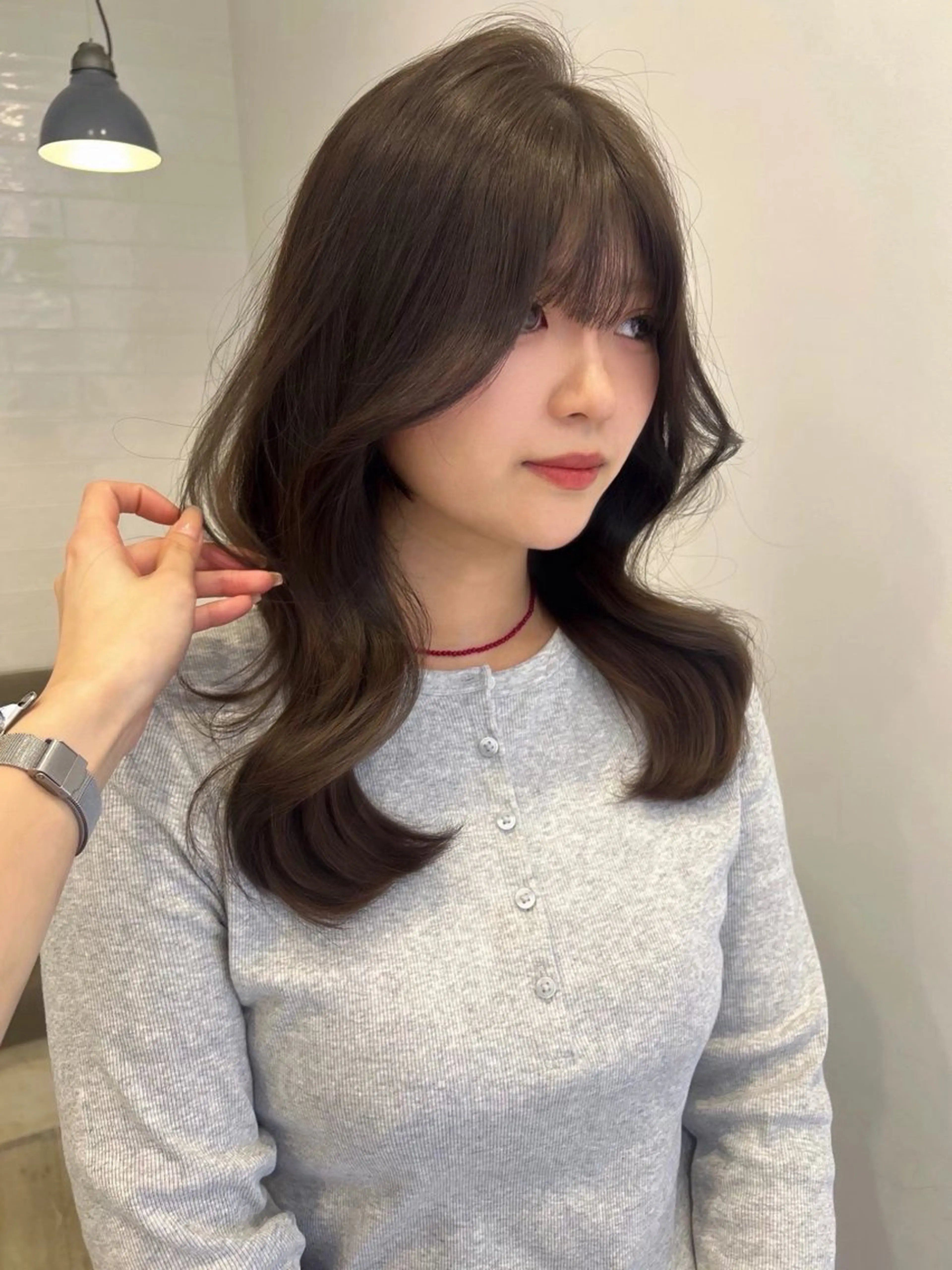 ロング ヘアカラー 草野ゆずき⌇縮毛矯正 ⌇Wカラー⌇レイヤーのヘアスタイル