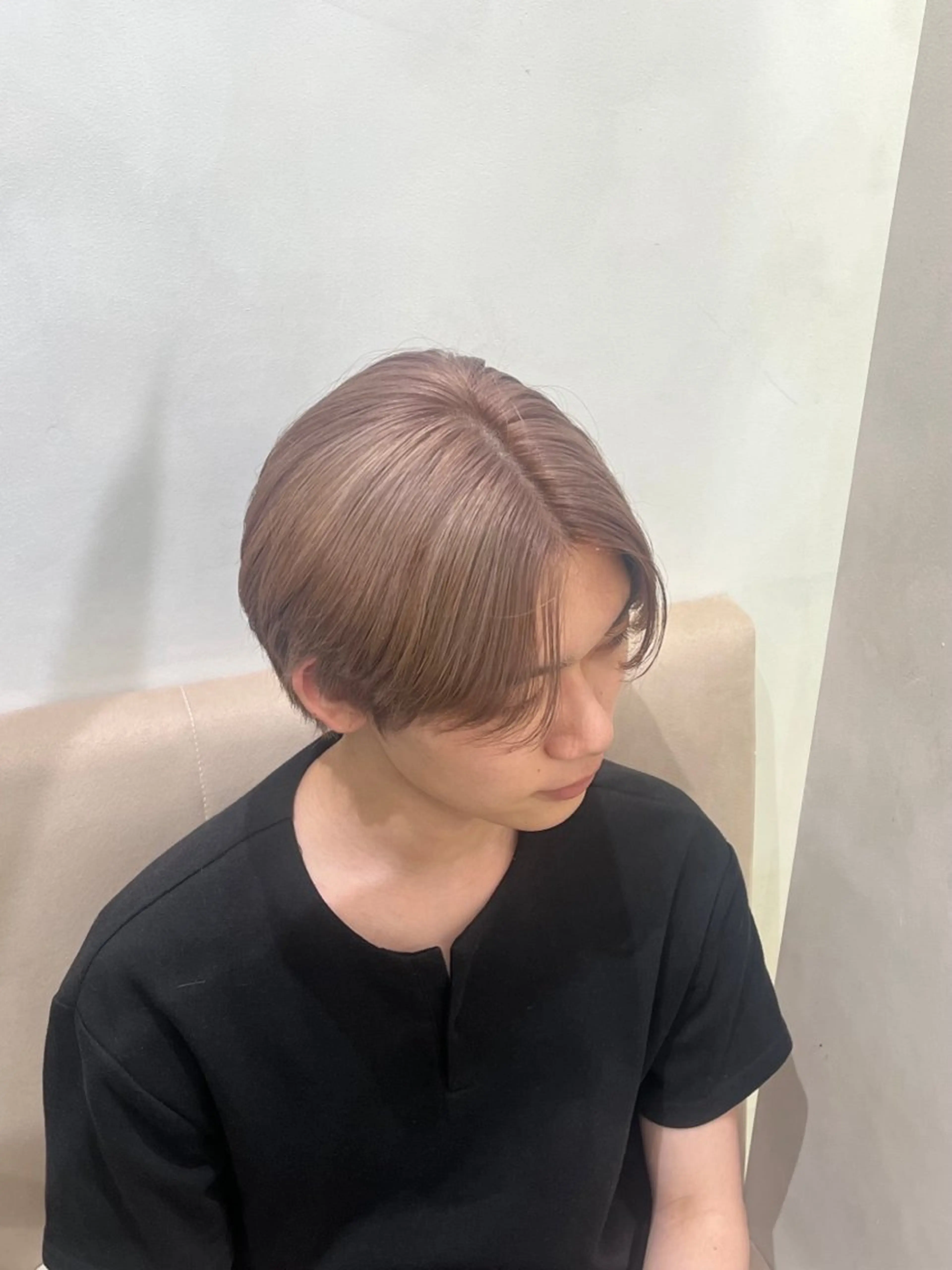 カラー メンズ ヘアカラー Wカラー┆ブラウン ┆うる艶┆ゆうはのヘアスタイル