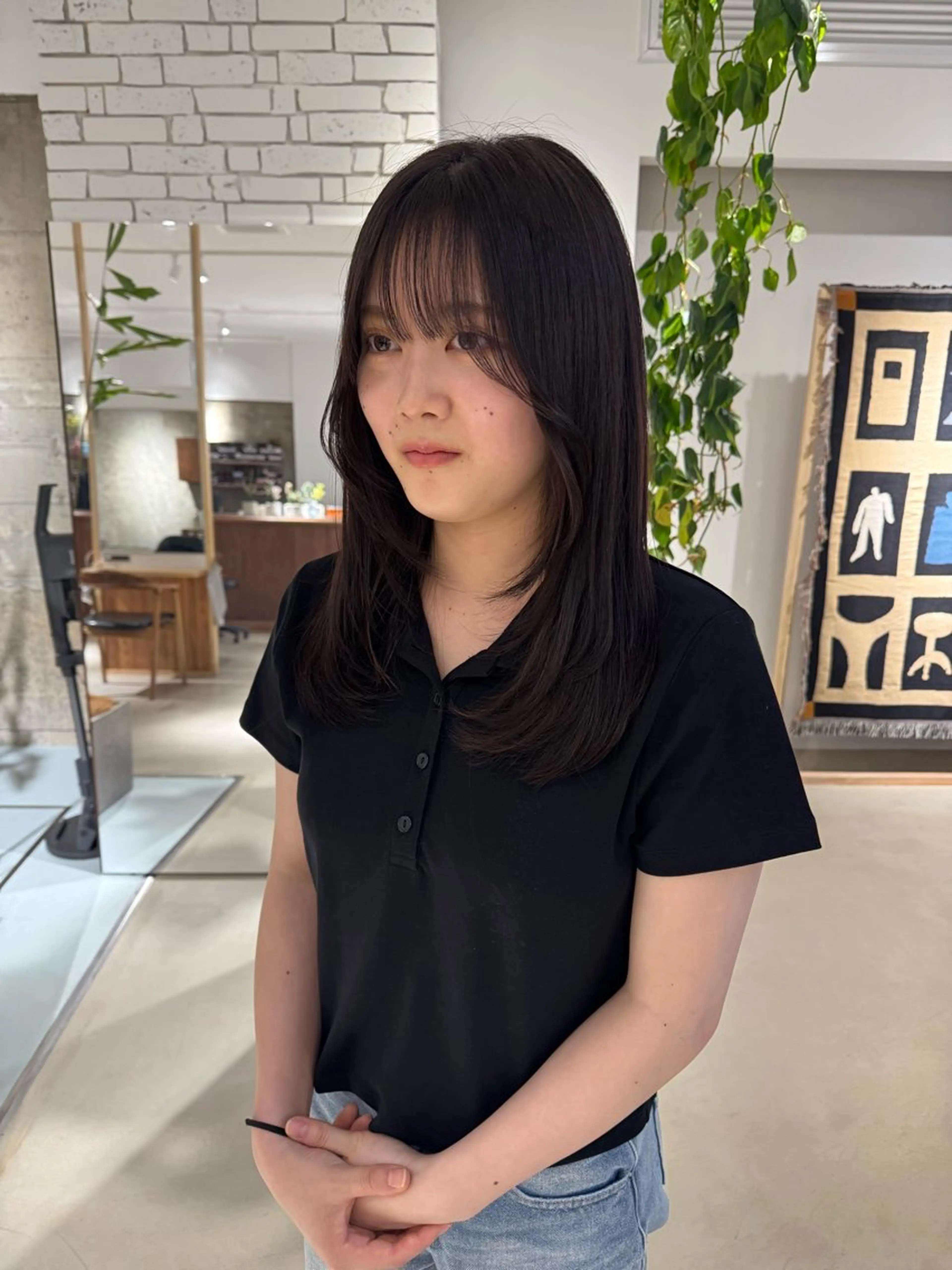 ミディアム カラー グレージュ レイヤーカット ヘアカラー yuka🥕 橿原神宮前のヘアスタイル