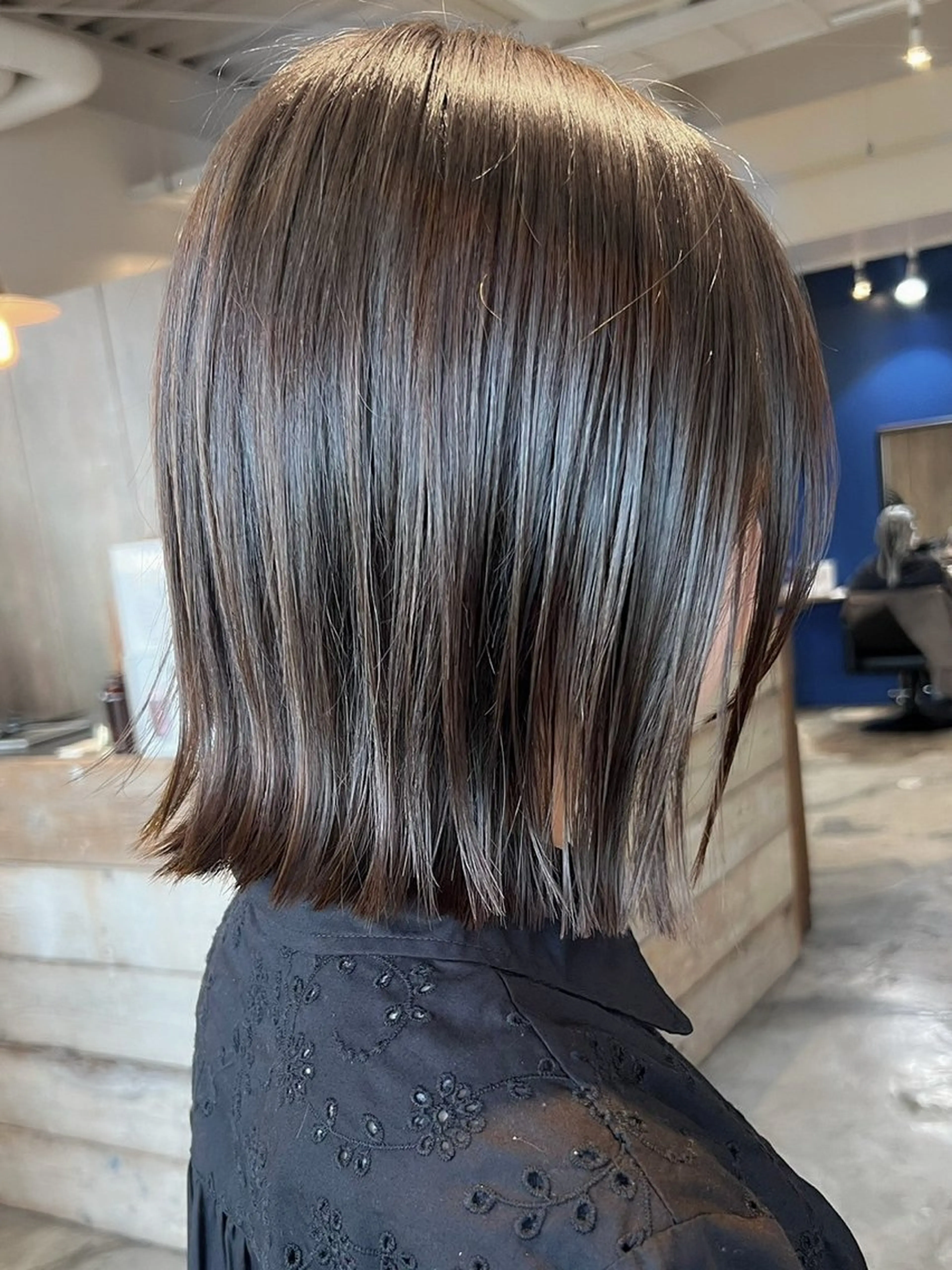 ミディアム カラー カット ヘアカラー トリートメント 岸下 理緒のヘアスタイル