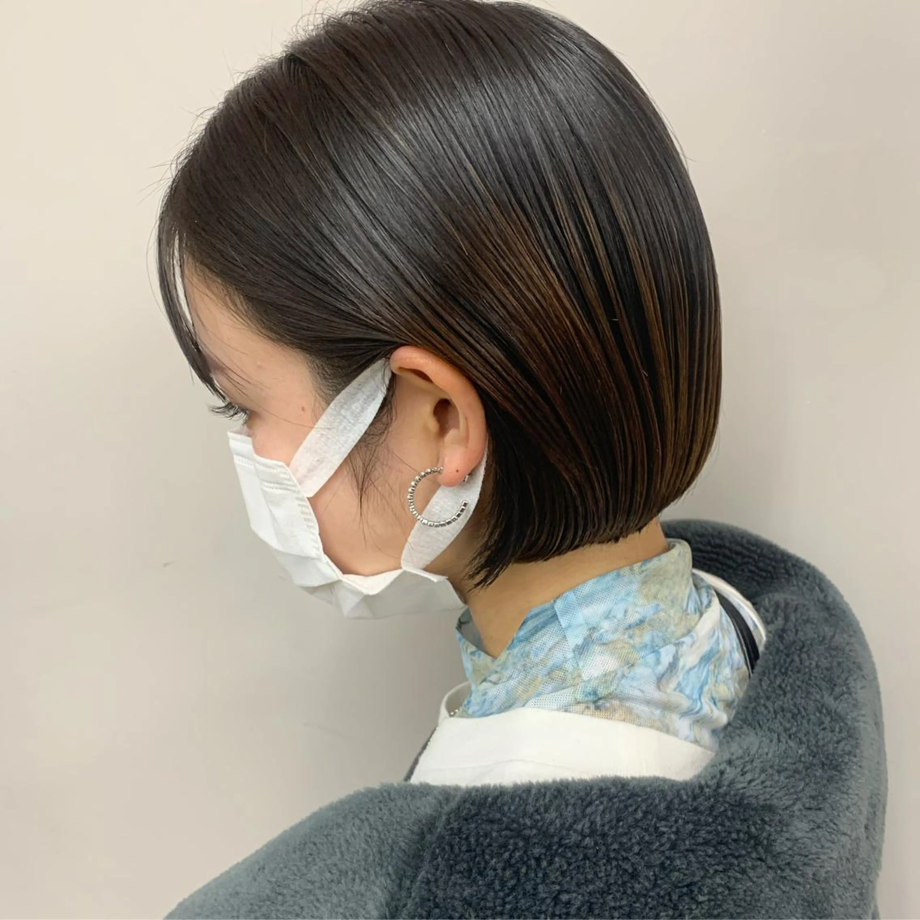 ショート ボブ カット パーマ/レイヤー/ ボブ/豊浦翔太のヘアスタイル