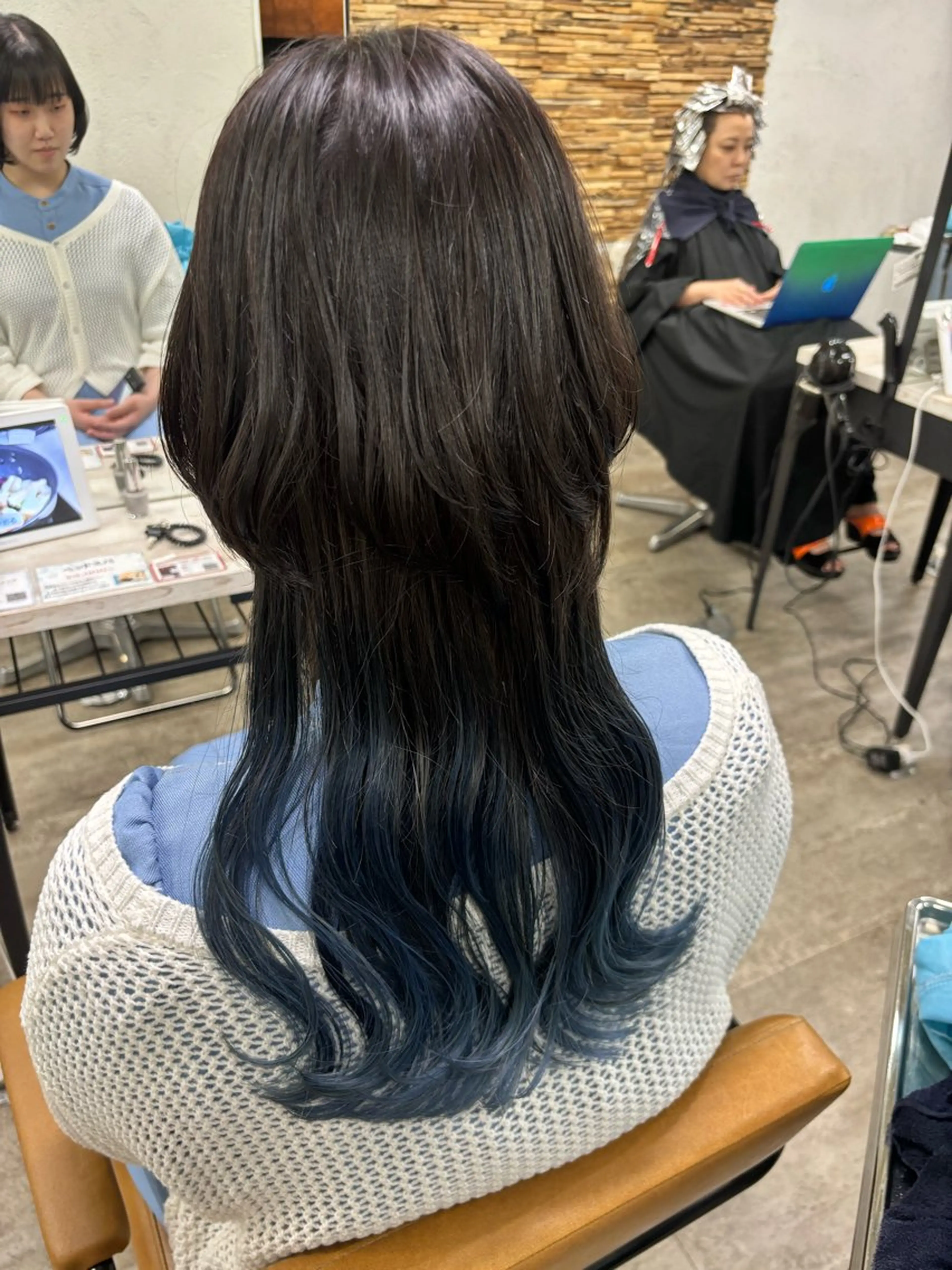 ロング カラー カット ヘアカラー トリートメント ヘッドスパ ヘアセット ️韓国ヘア／レイヤー カットYūka❤️のヘアスタイル