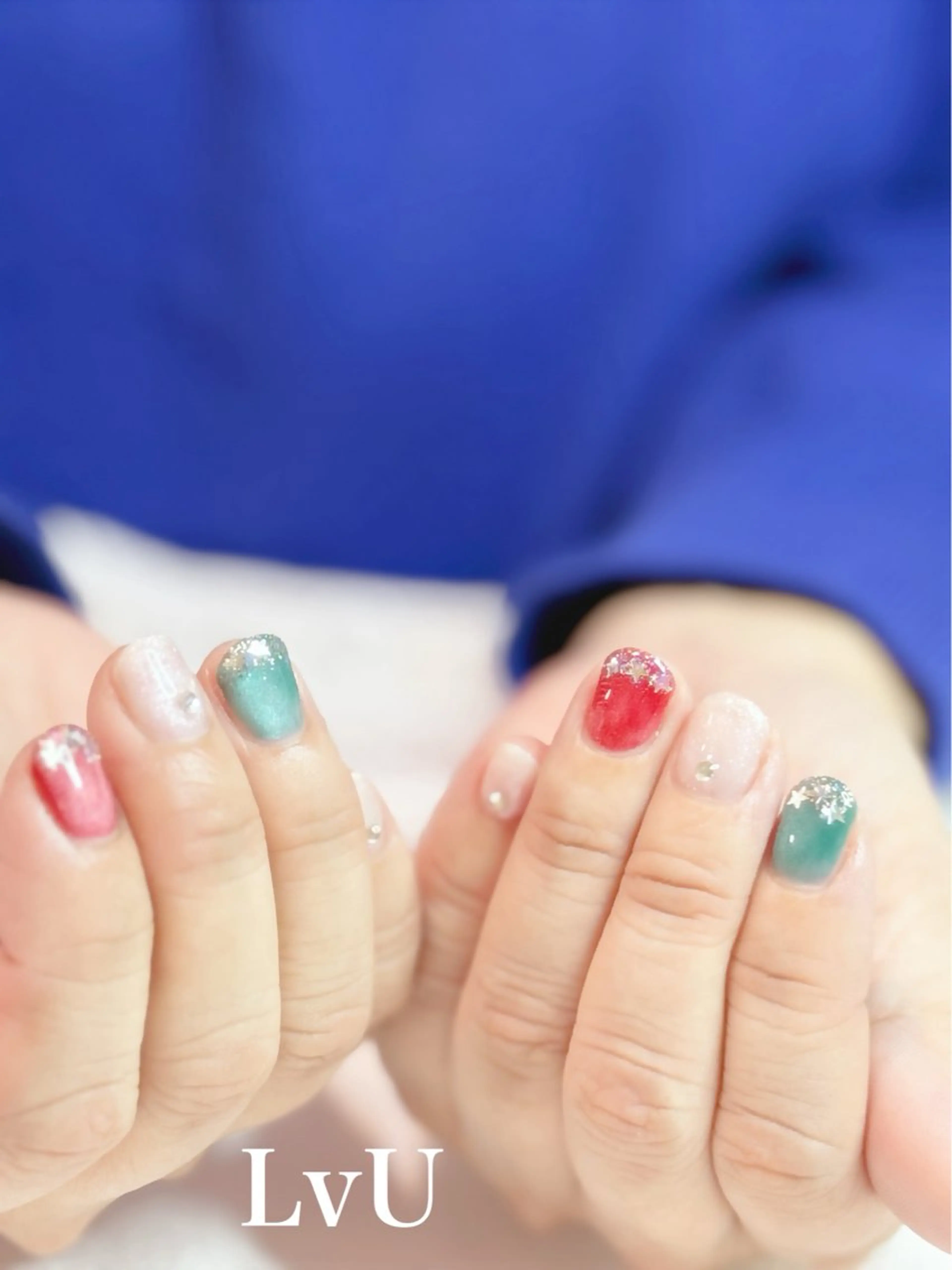 ネイル 冬ネイル クリスマス ハンドネイル ハンドケア LvU(ラブユー) Asayamaのネイルデザイン